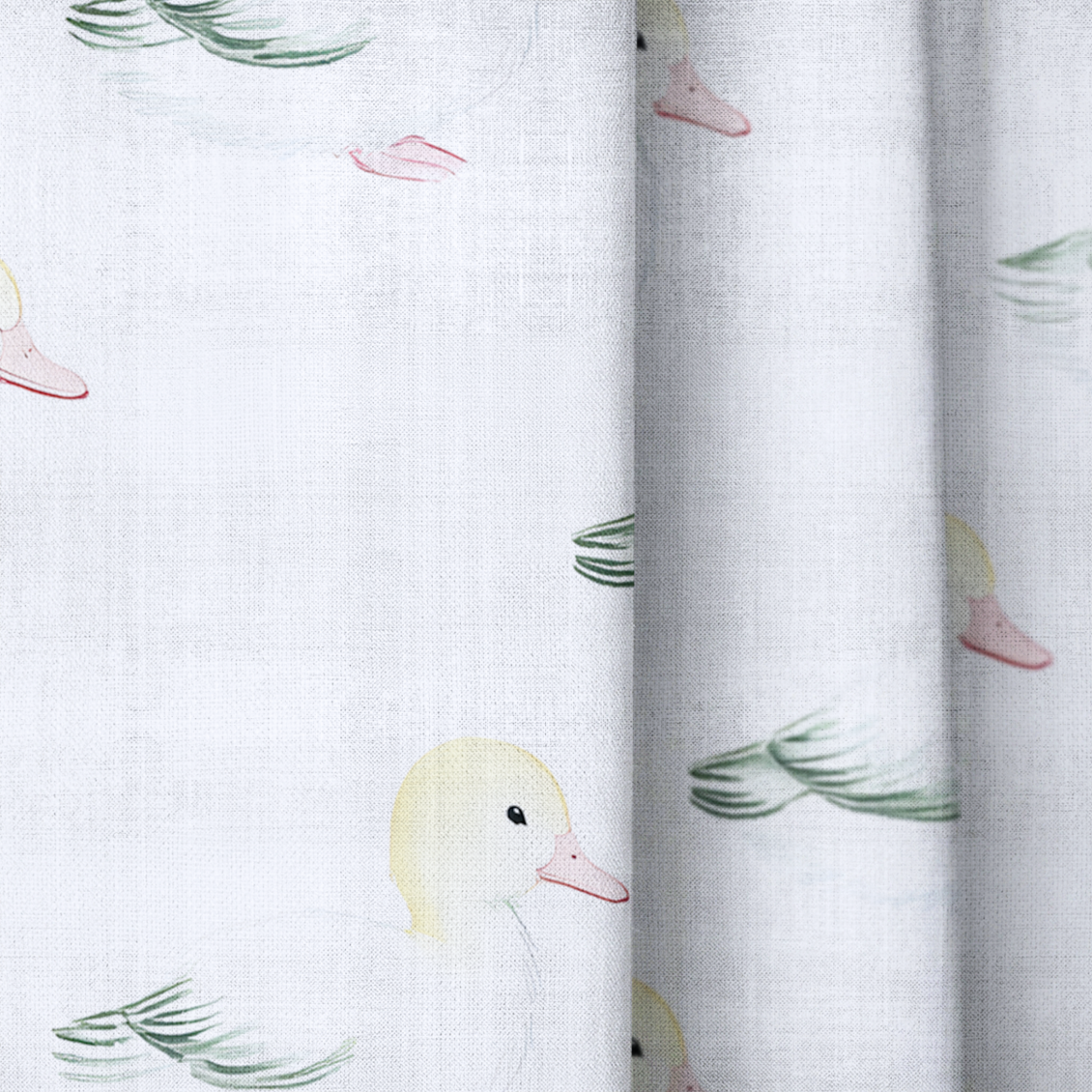 Mallards - Drapery — close up