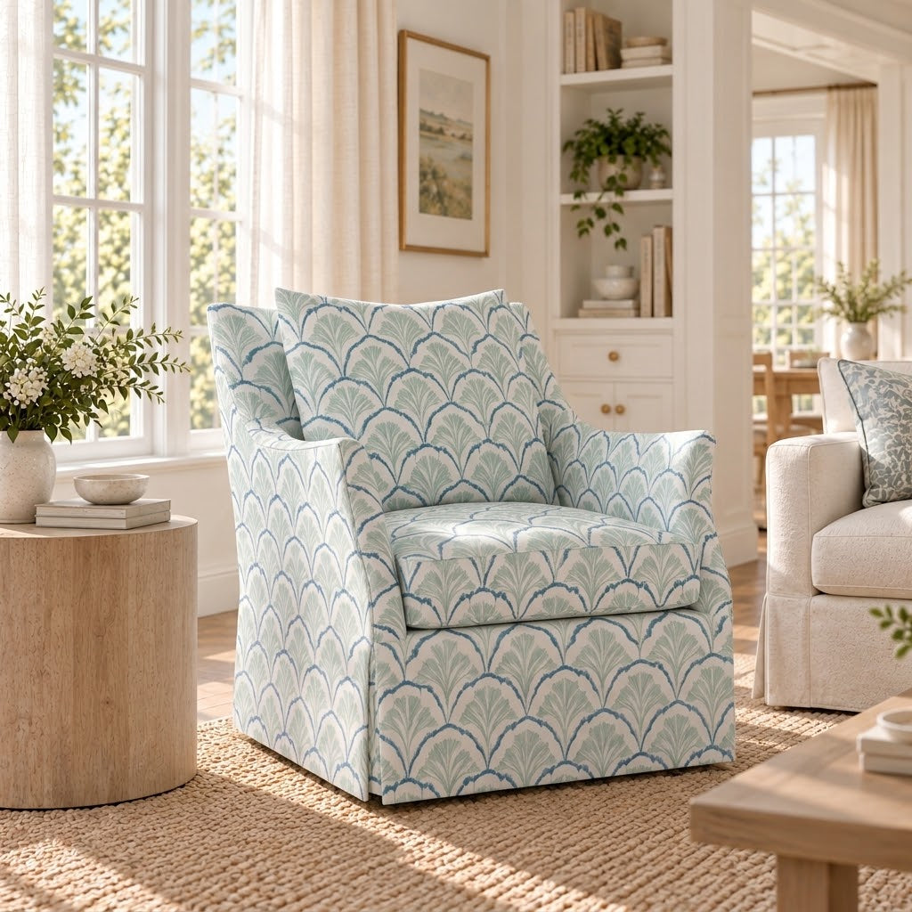 The Eleanor Chair in Hint Of Lime Sprouts