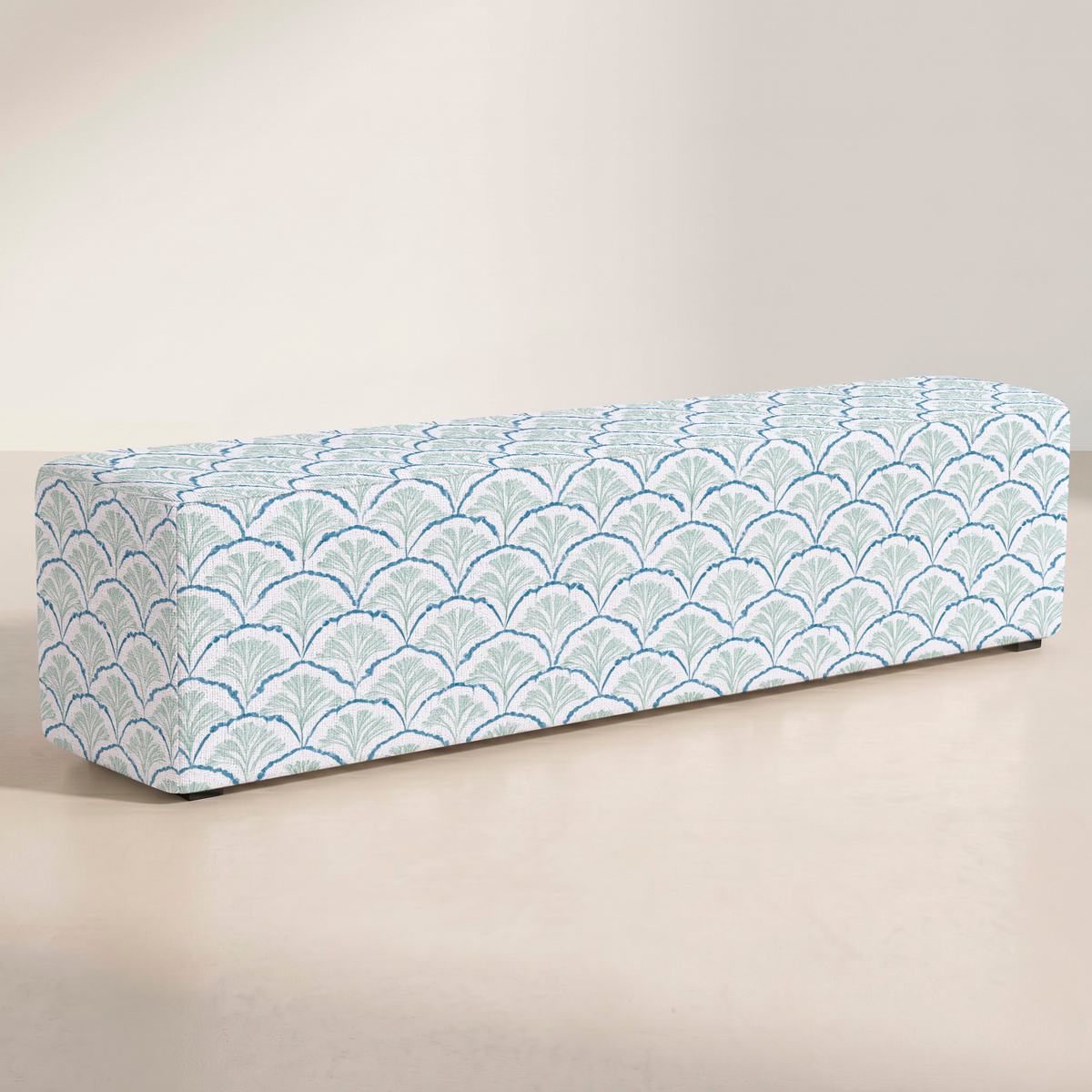 The Josephine Ottoman in Hint Of Lime Sprouts