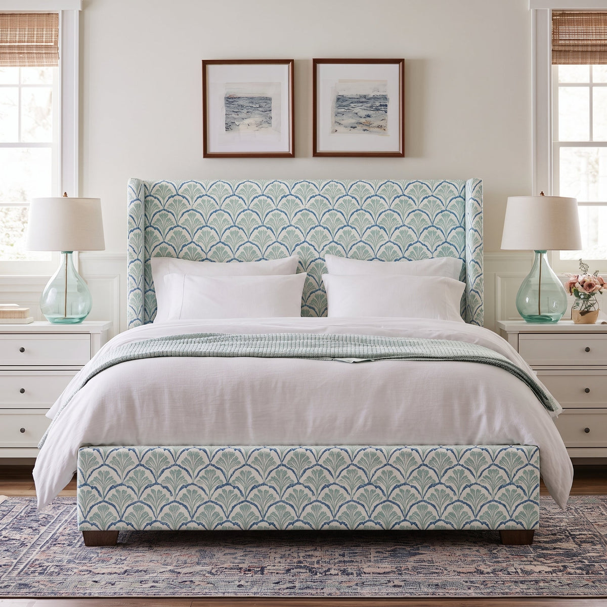 The Selene Bed in Hint Of Lime Sprouts