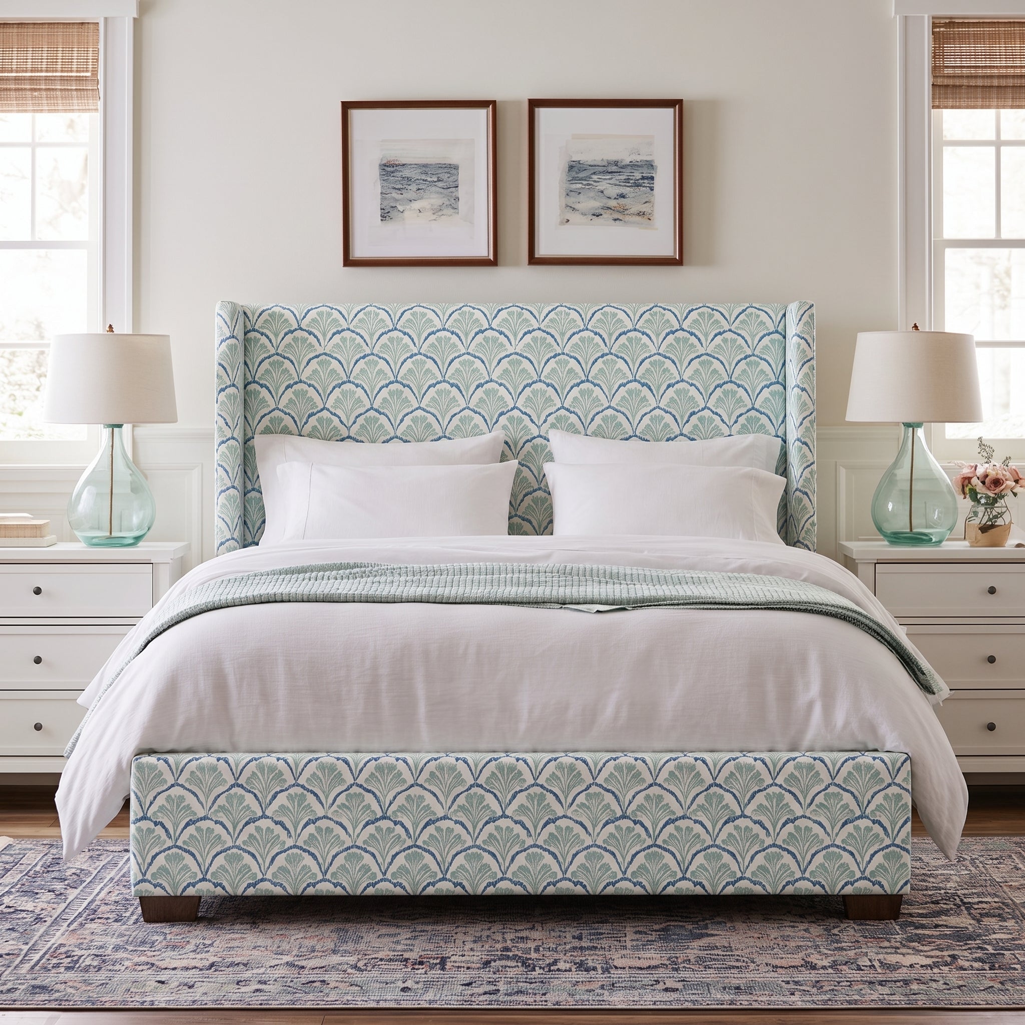 The Selene Bed in Hint Of Lime Sprouts