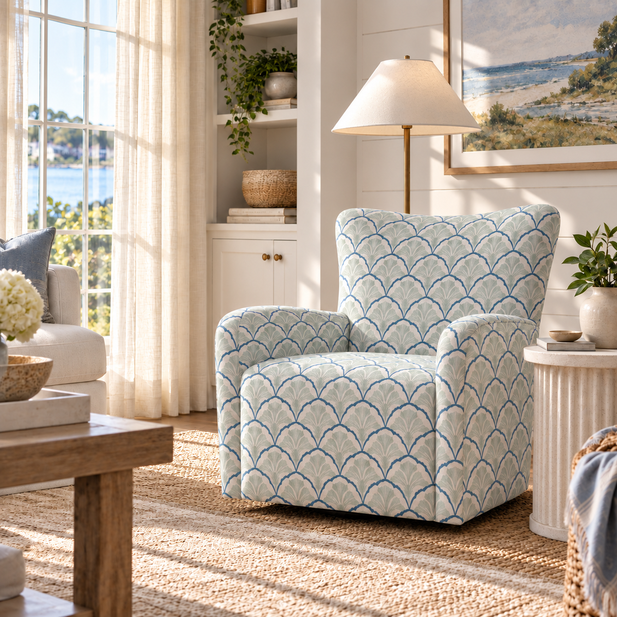 The Winston Chair in Hint Of Lime Sprouts