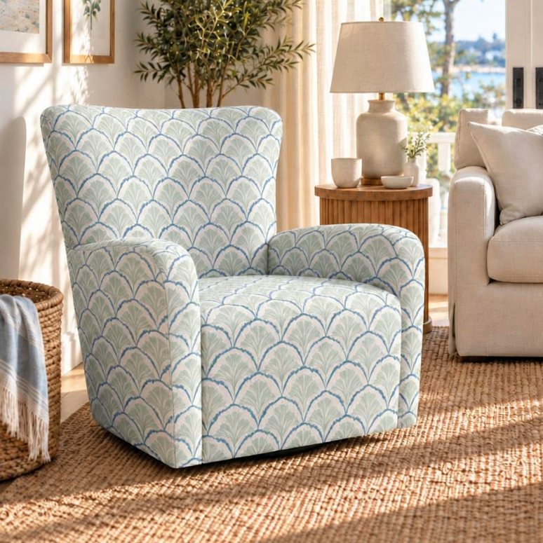 The Winston Chair in Hint Of Lime Sprouts