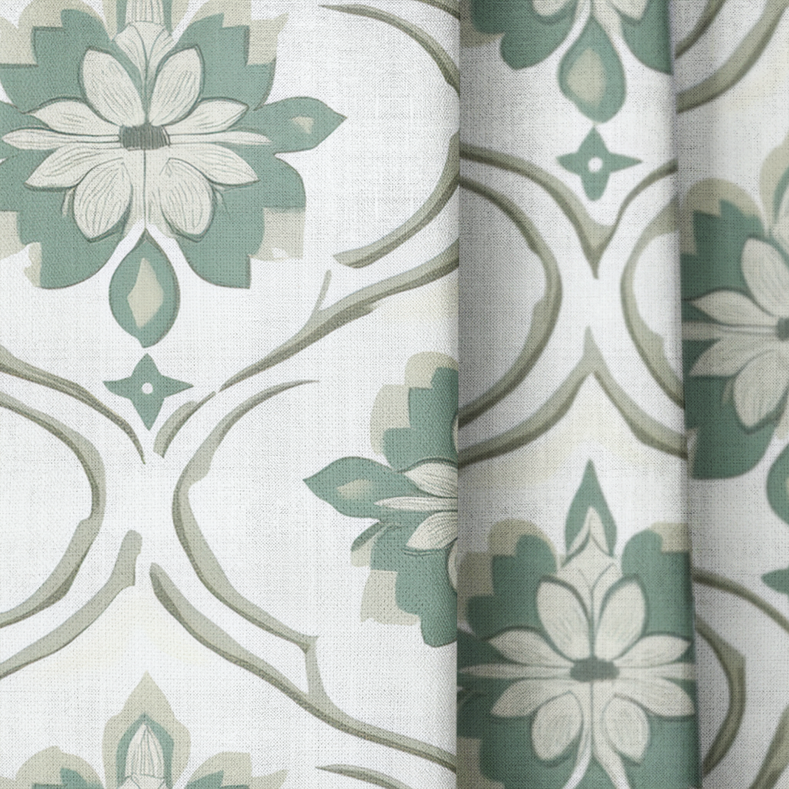 Table for Mabel - Drapery — close up