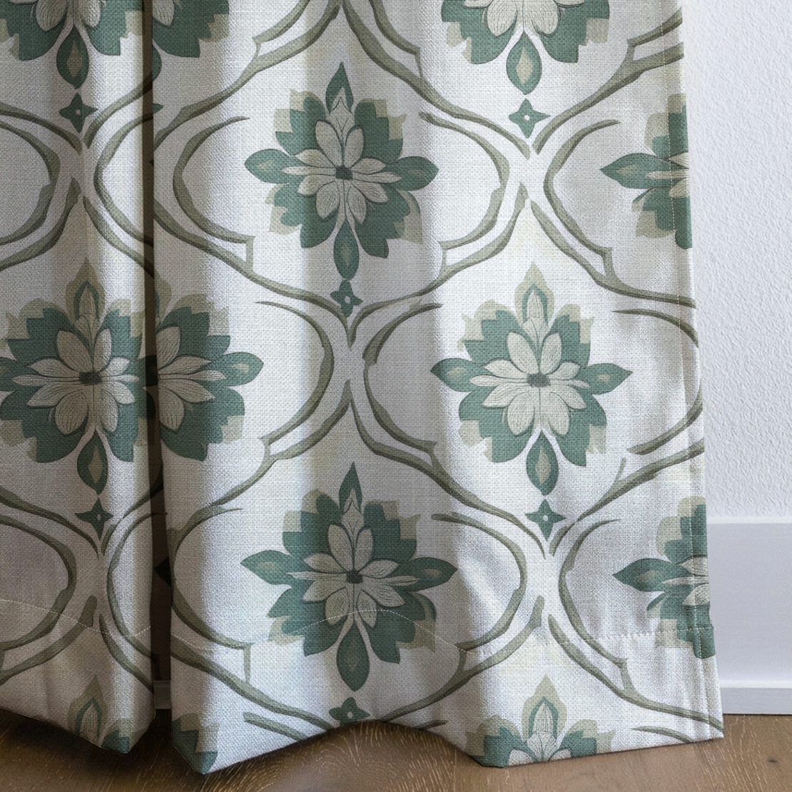 Table for Mabel - Drapery — corner closeup