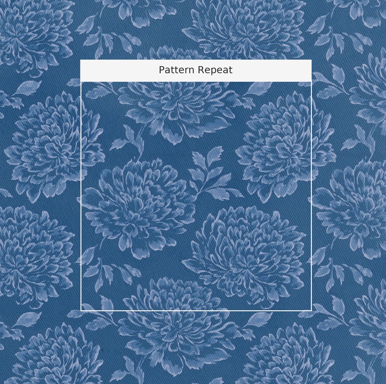 Bedford Blue Fabric by the Yard — pattern repeat
