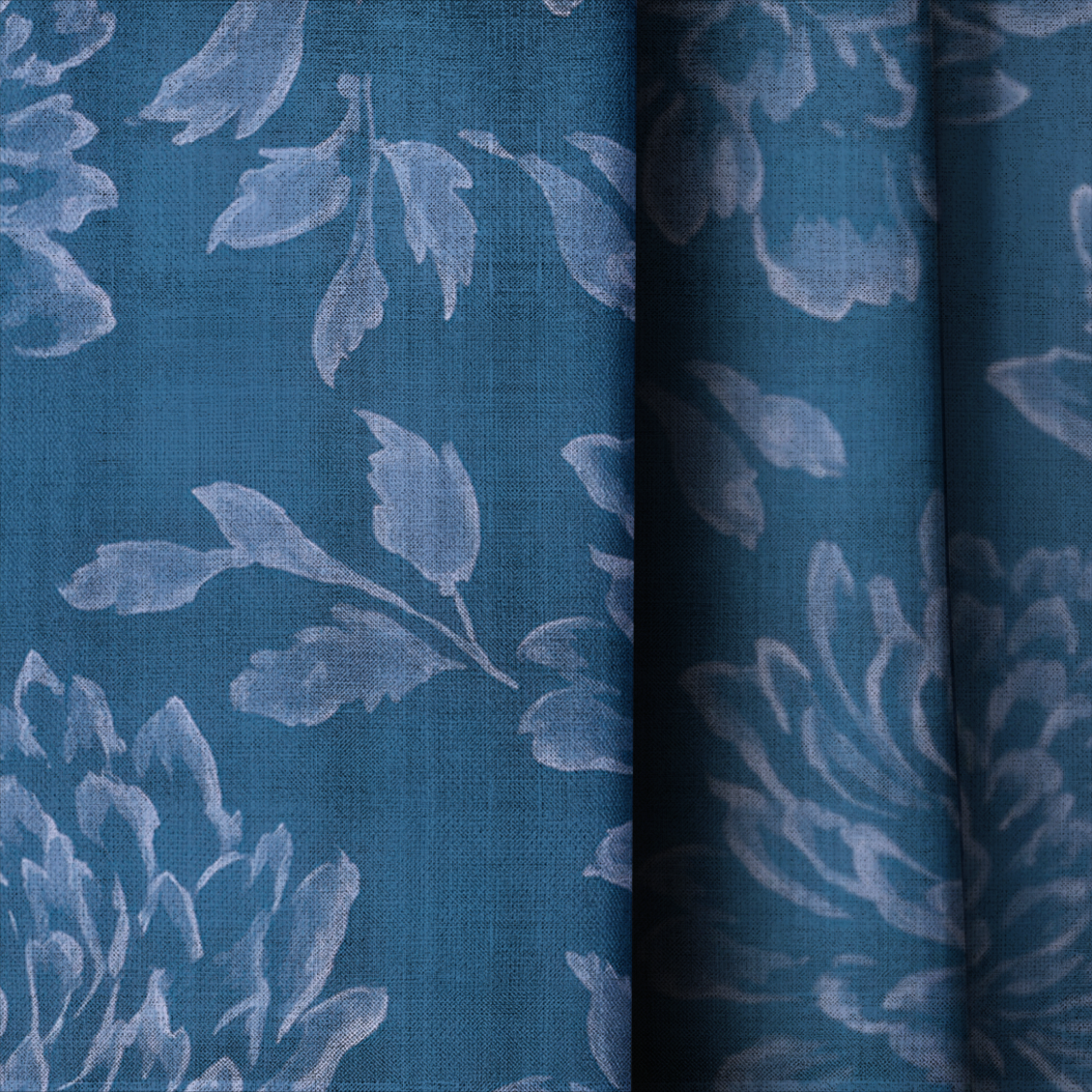 Bedford Blue - Drapery — close up