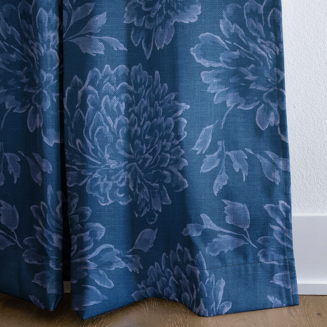 Bedford Blue - Drapery — corner closeup