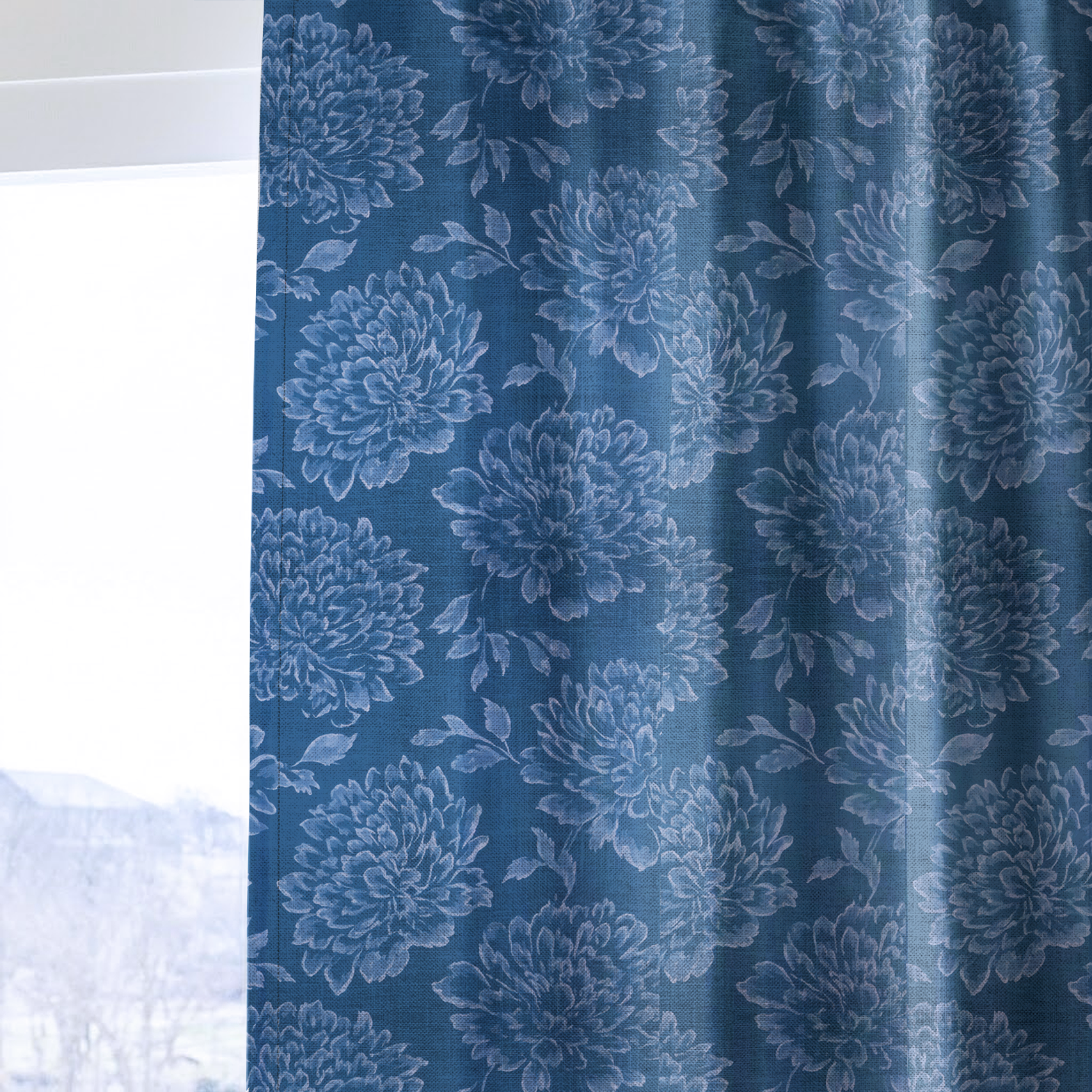 Bedford Blue - Drapery — one panel