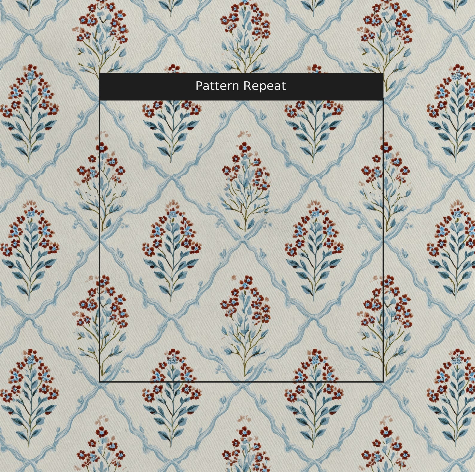Augusta Hall Fabric by the Yard — pattern repeat