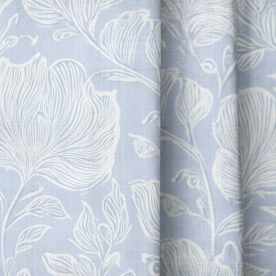 Muted Periwinkle - Drapery — close up