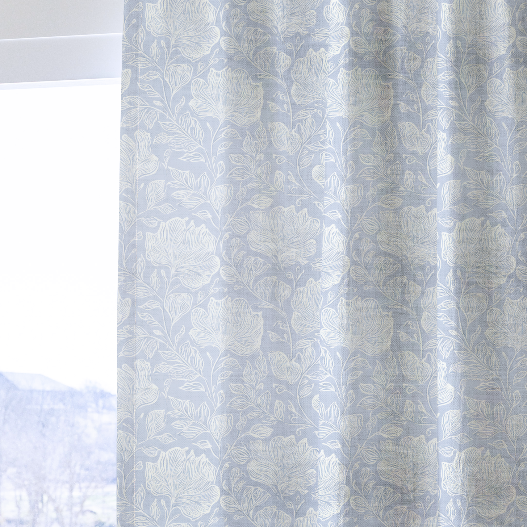 Muted Periwinkle - Drapery — one panel