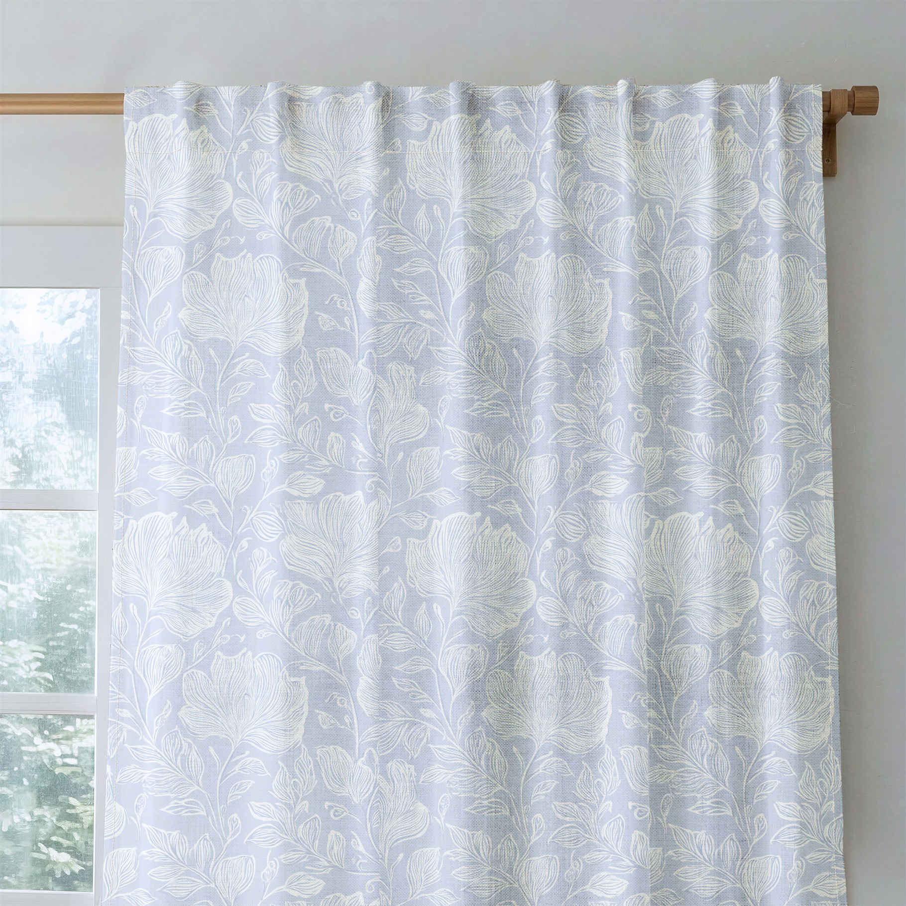 Muted Periwinkle - Drapery — rod