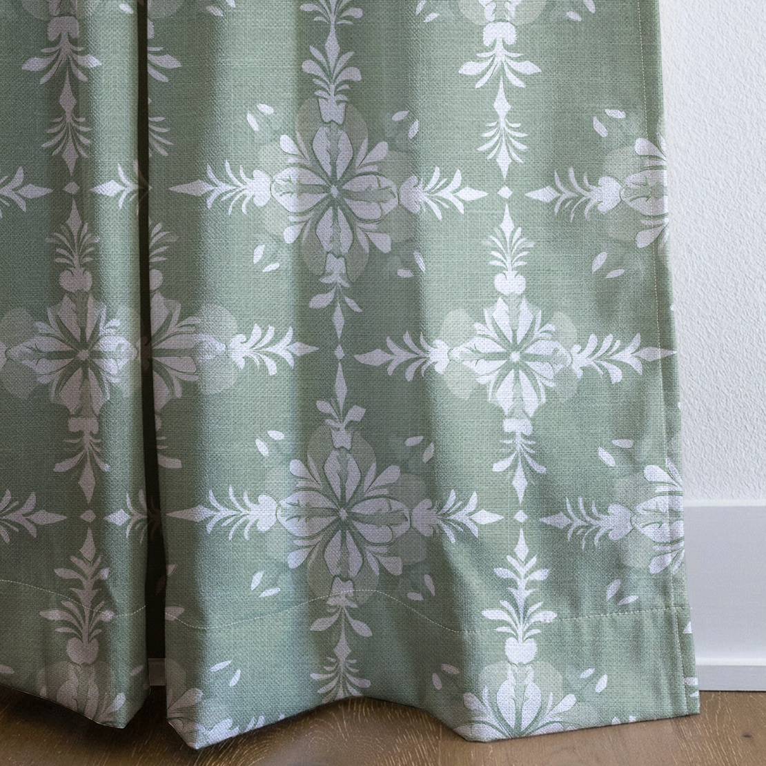 Garden Villa - Drapery — corner closeup