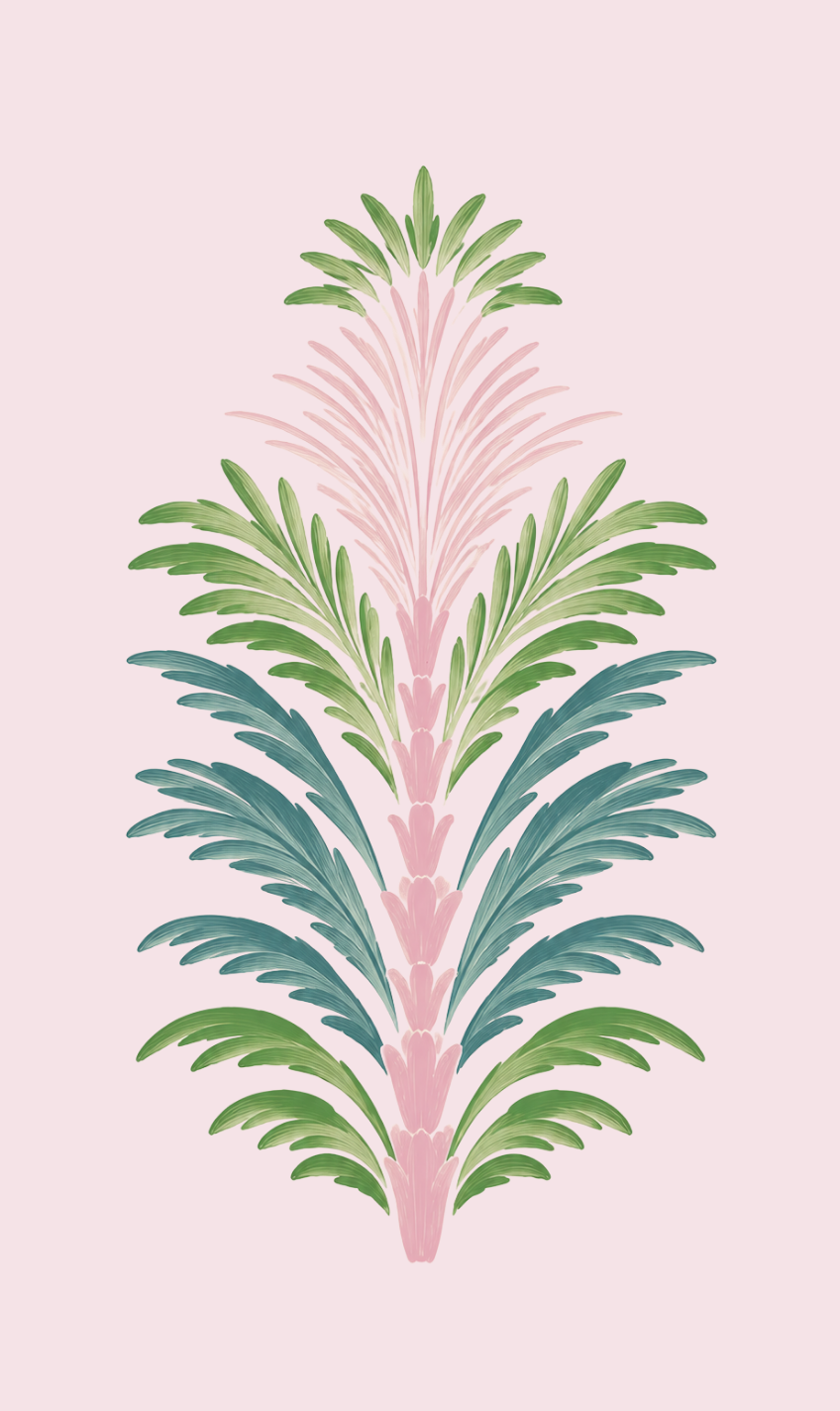 Bellagio Blush Baby Pink Palm Spring Study - Tapestry