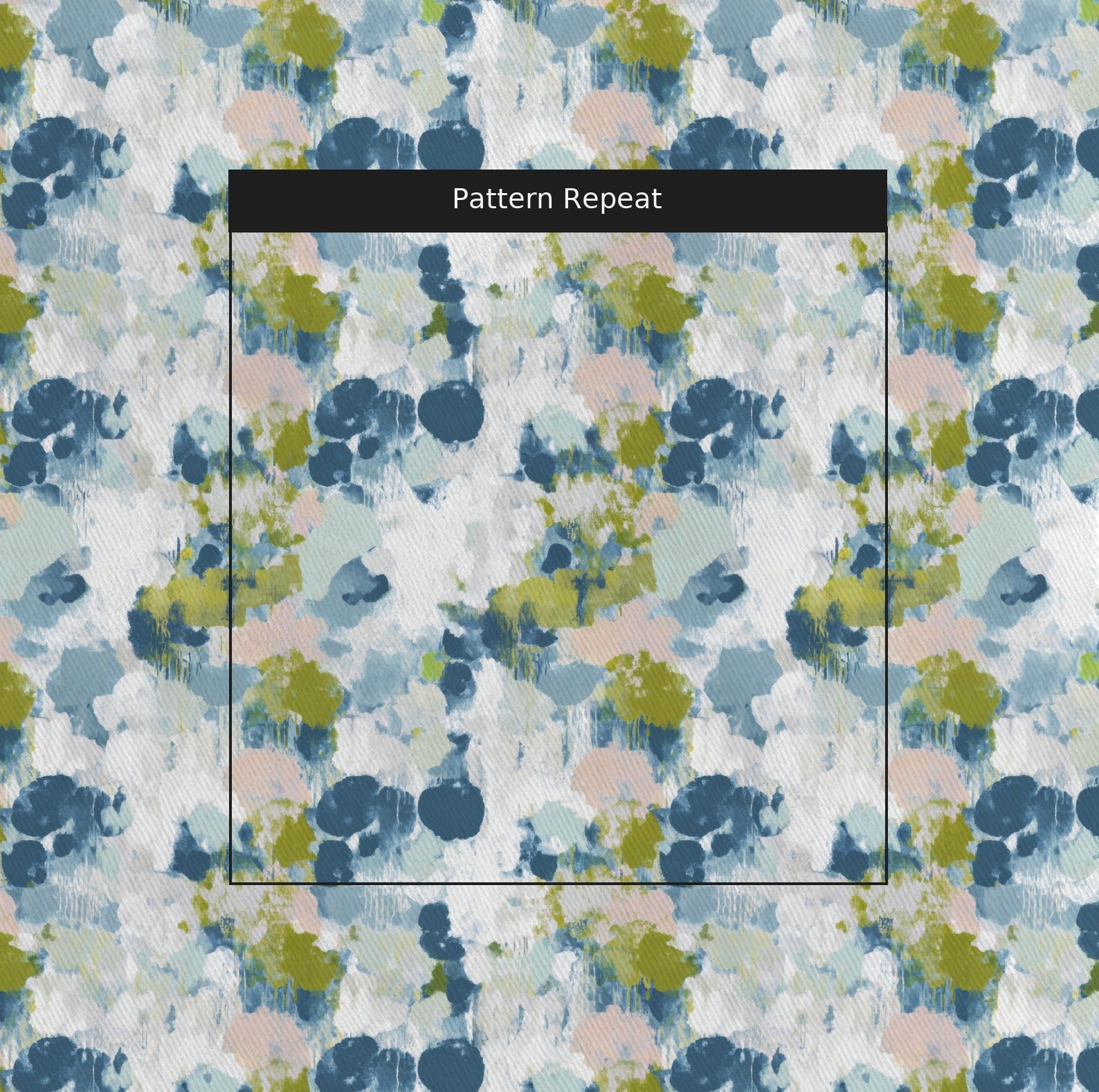 Wildflower Wash Fabric by the Yard — pattern repeat