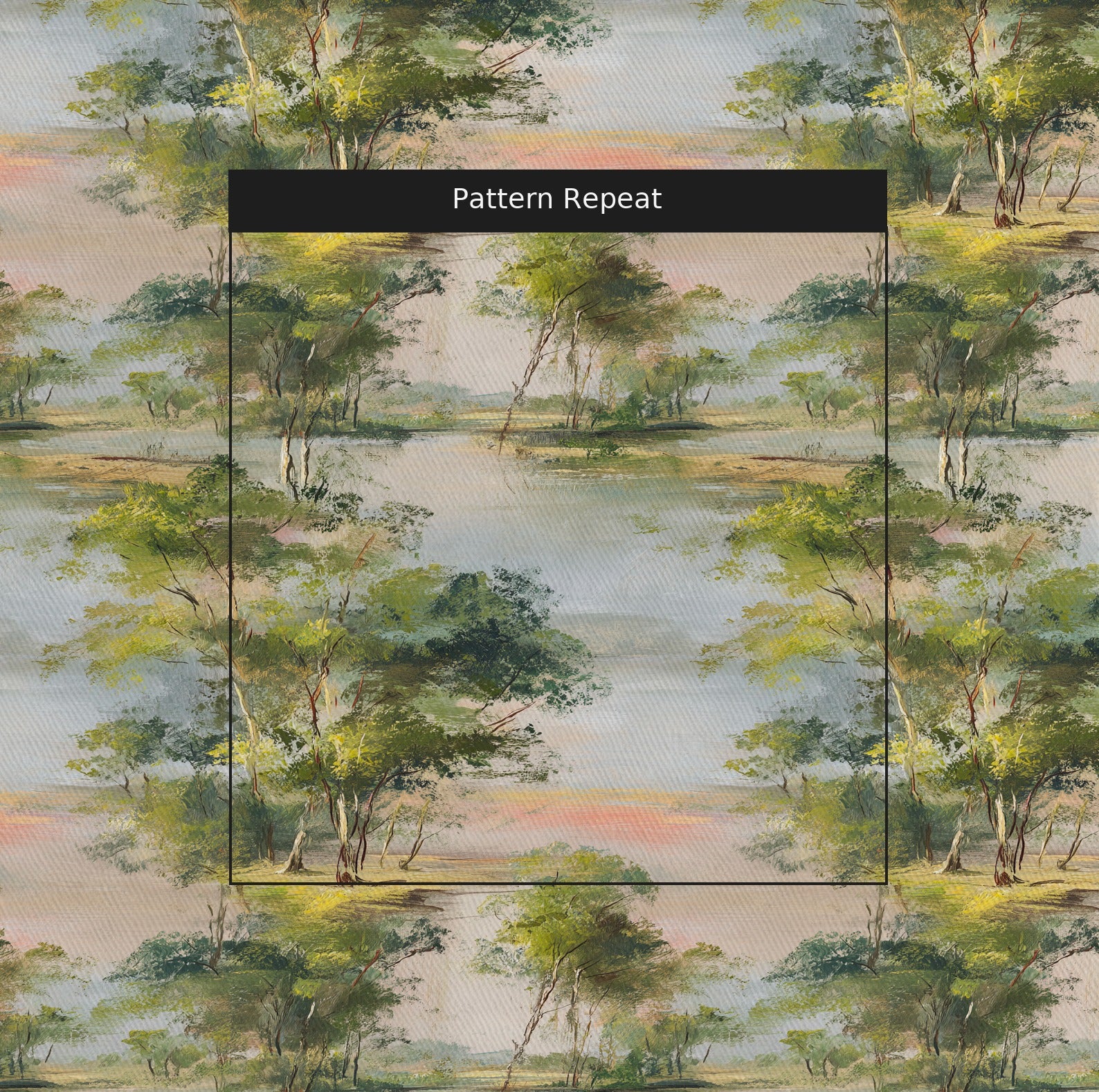 Canopy House Fabric by the Yard — pattern repeat