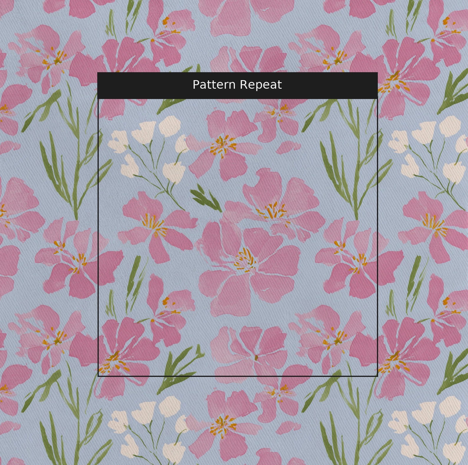 Spirea Fabric by the Yard — pattern repeat
