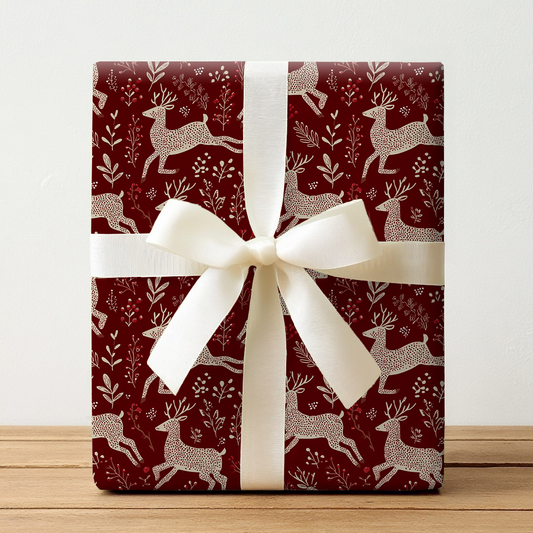 Frosted Antlers - Wrapping Paper