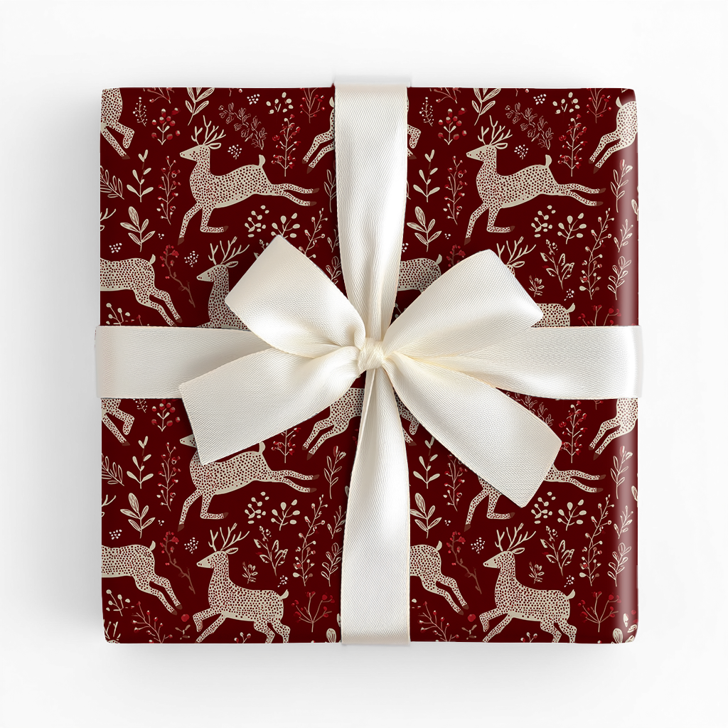 Frosted Antlers - Wrapping Paper