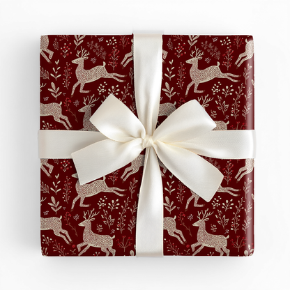 Frosted Antlers - Wrapping Paper
