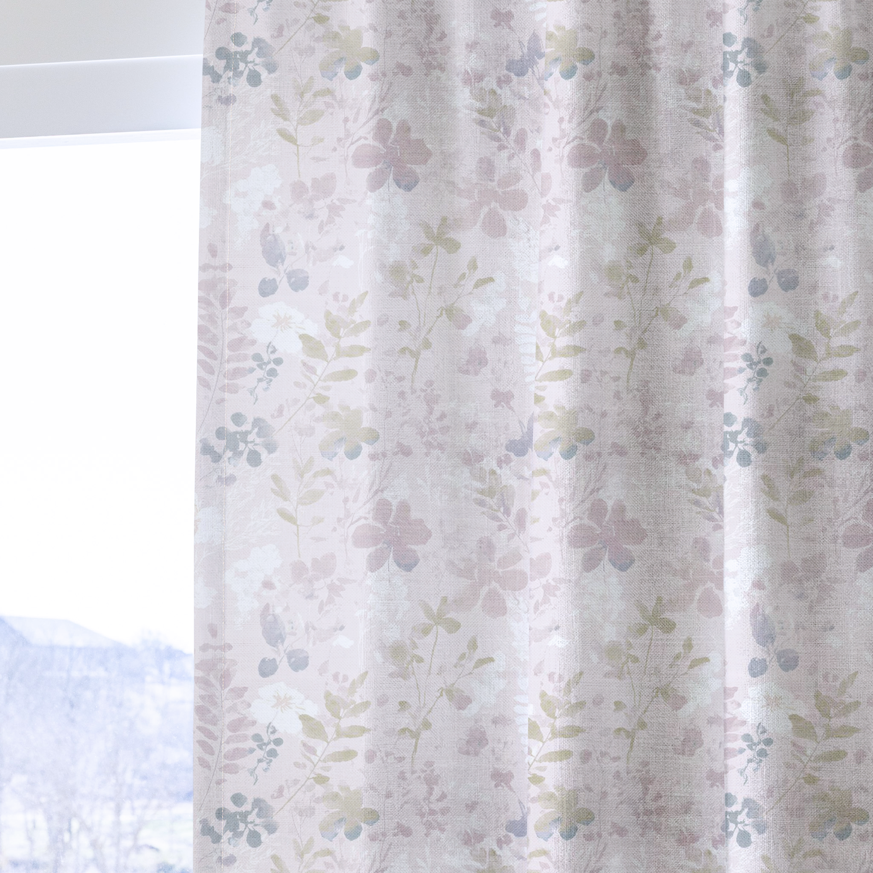 Satin Mauve - Drapery — one panel