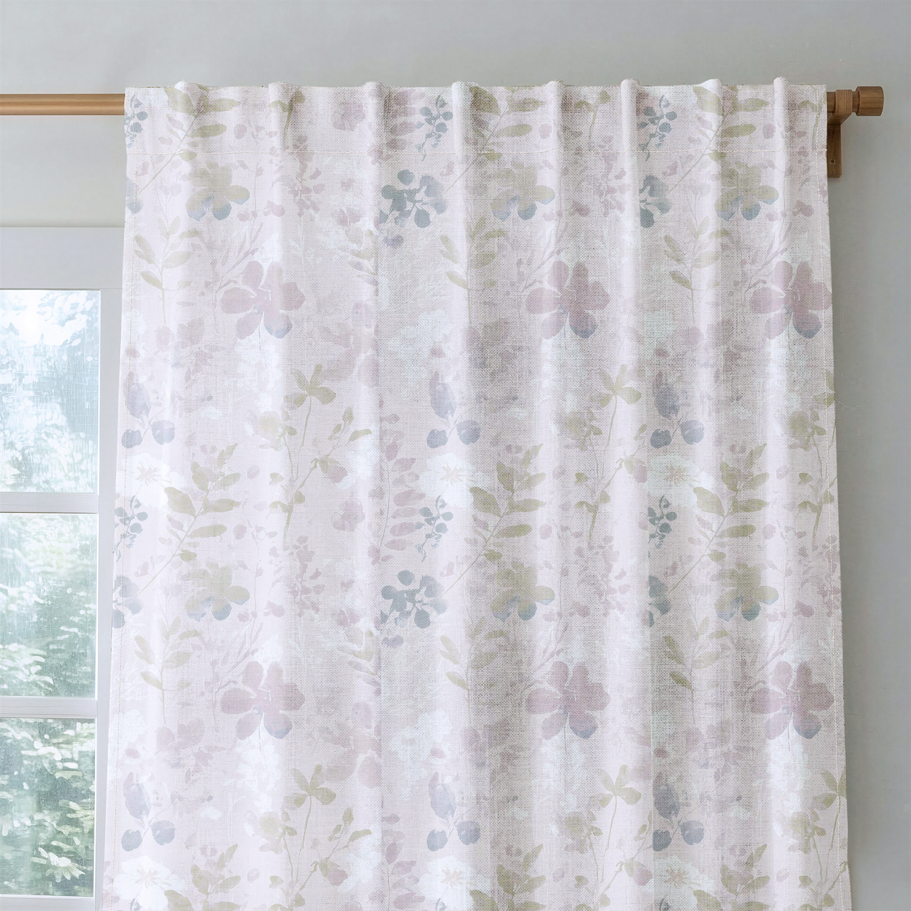 Satin Mauve - Drapery — rod