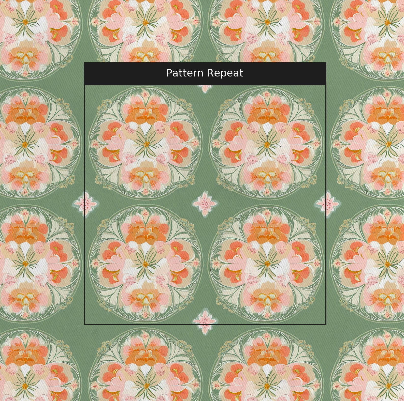Beckett Fabric by the Yard — pattern repeat