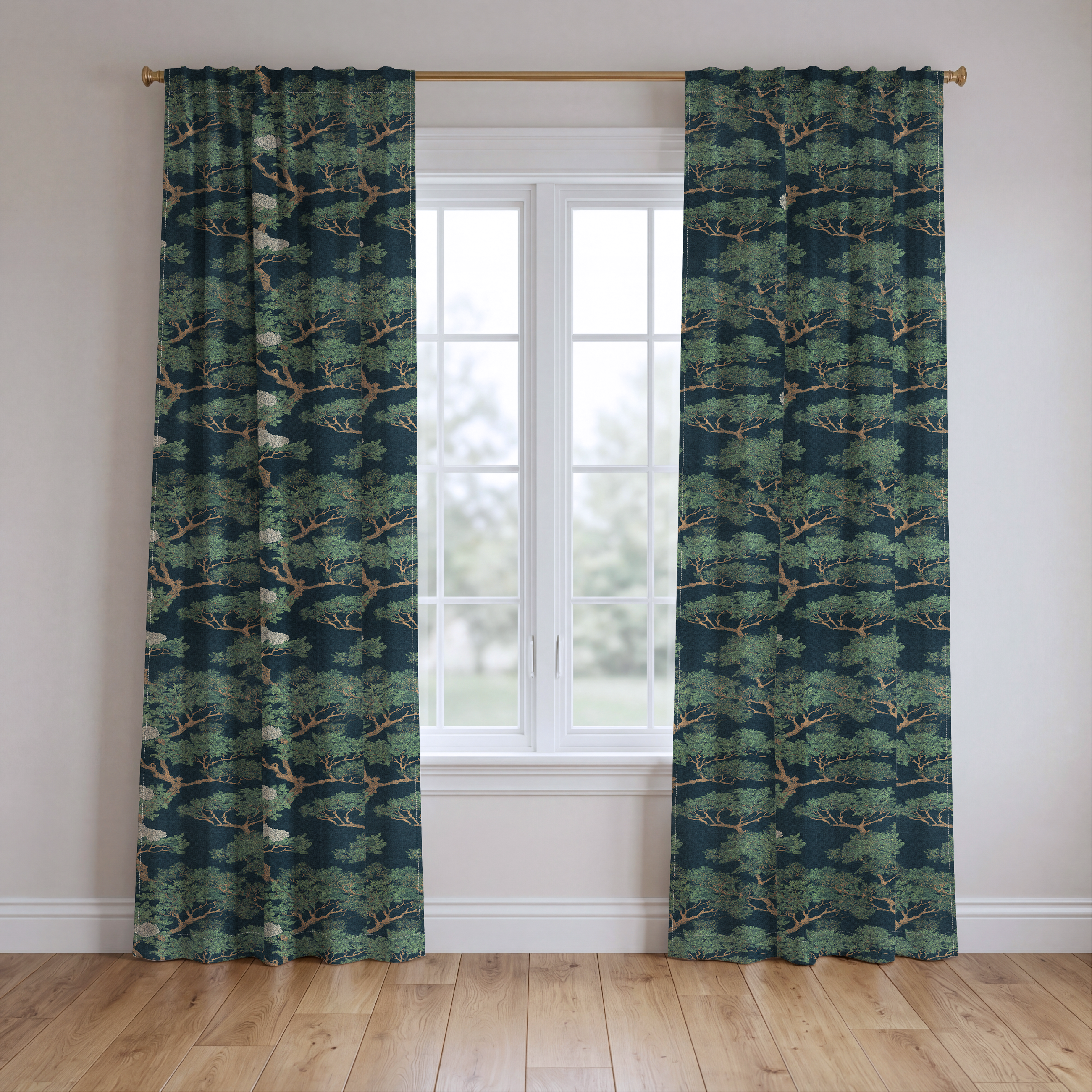 Hollis Grove - Drapery — two panels