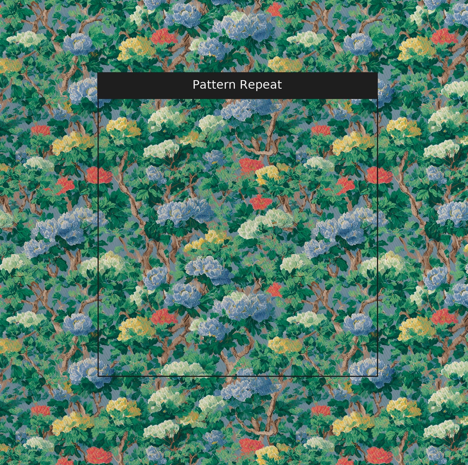 Tangle Brook Fabric by the Yard — pattern repeat