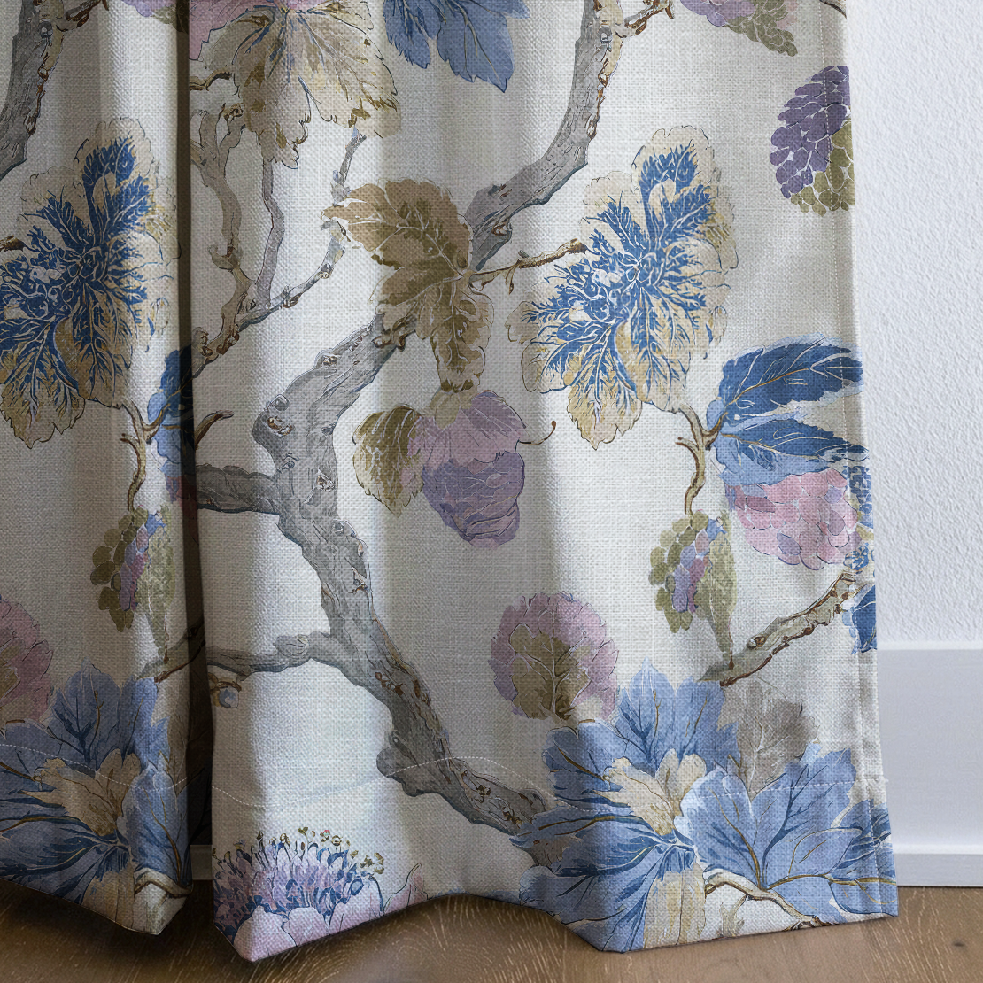 Blackberry & Bloom - Drapery — corner closeup