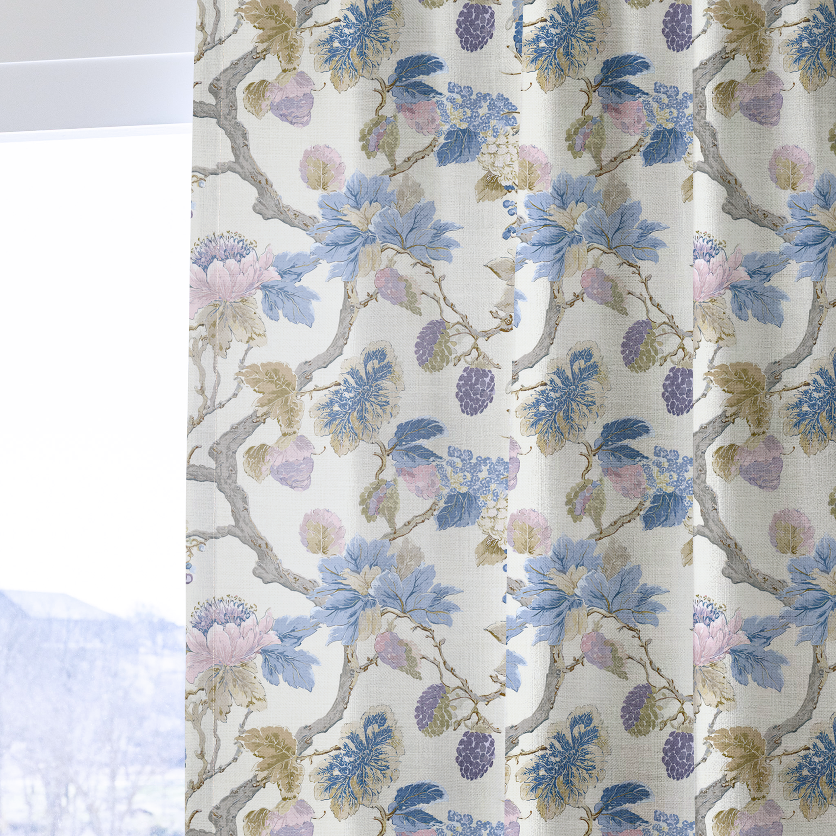 Blackberry & Bloom - Drapery — one panel