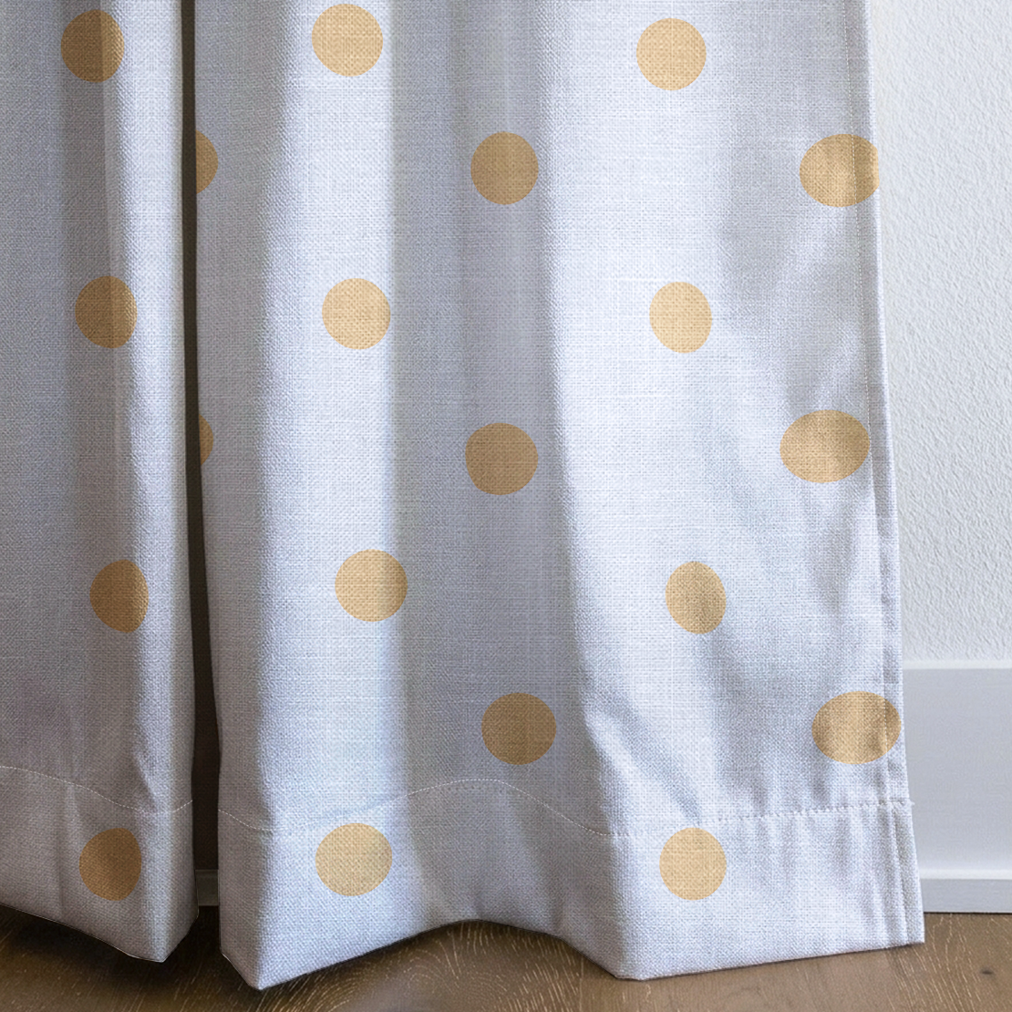 Orange Hannah - Drapery — corner closeup