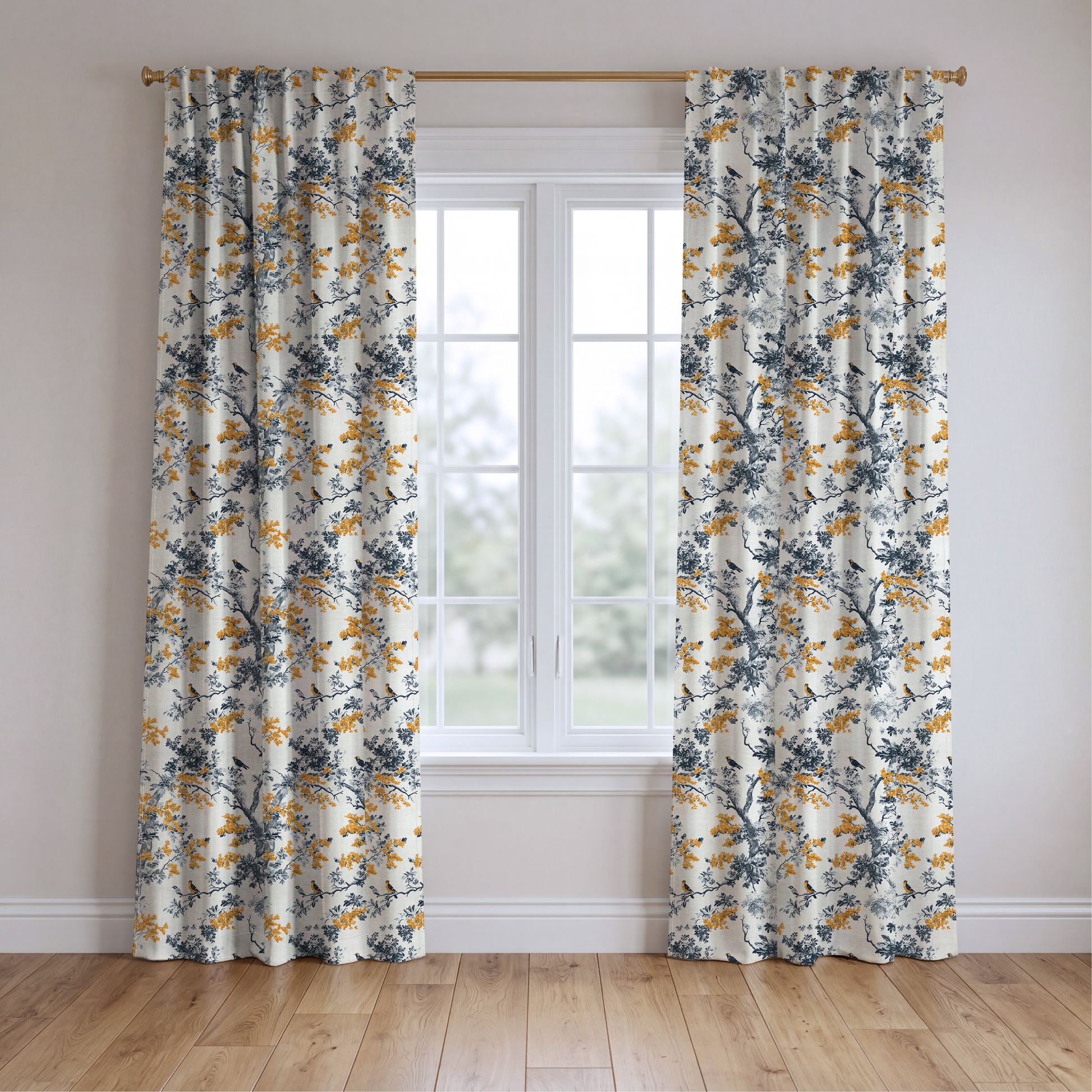 Delphine - Drapery — two panels