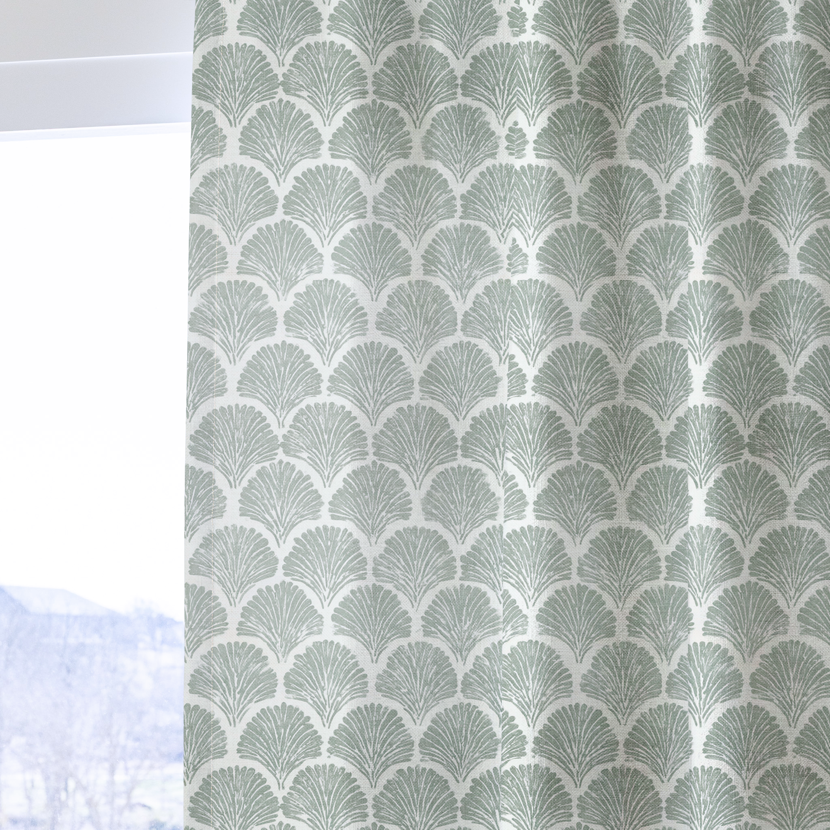 Sage Shell - Drapery — one panel