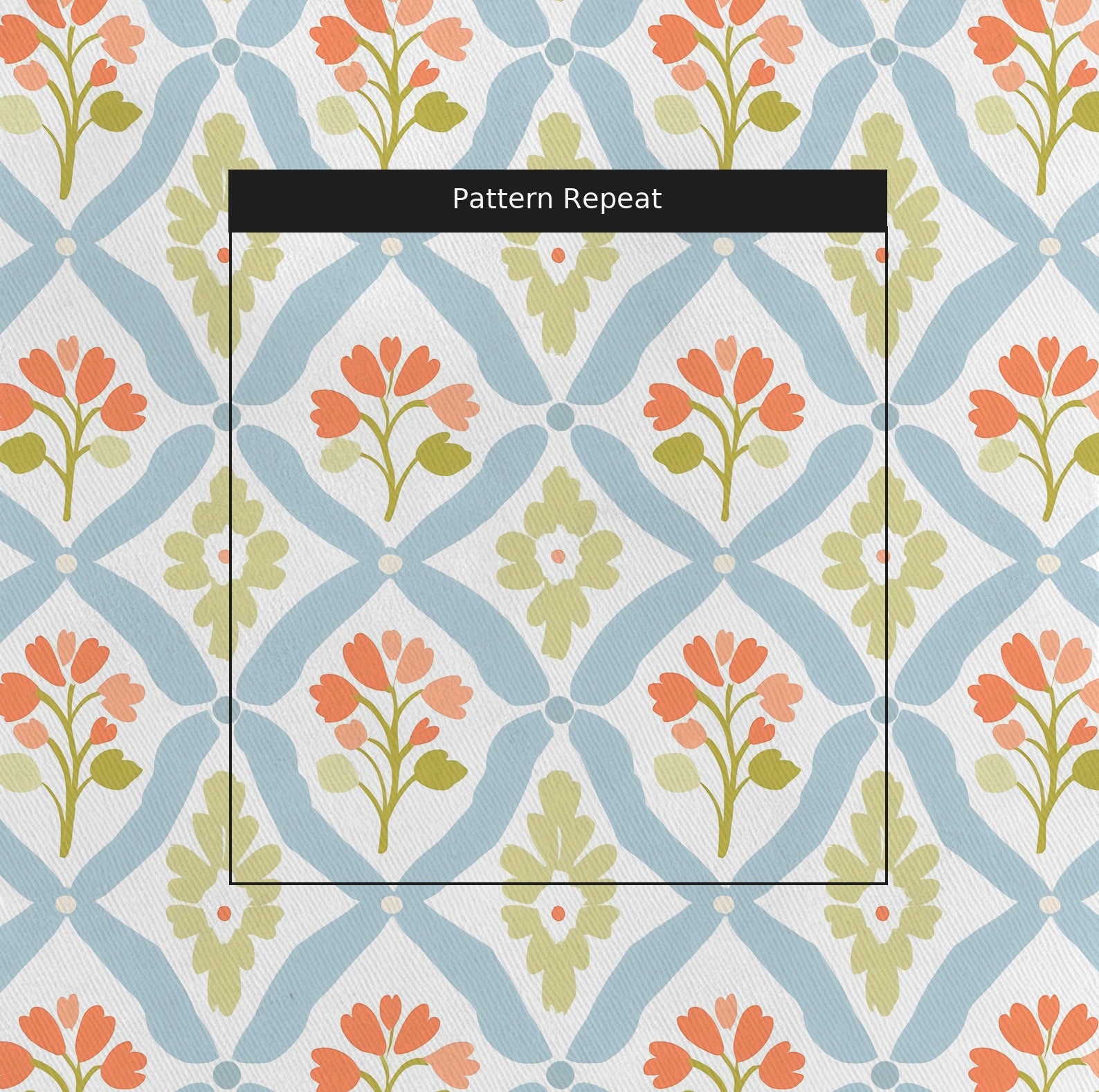 Robyn's Garden Fabric by the Yard — pattern repeat