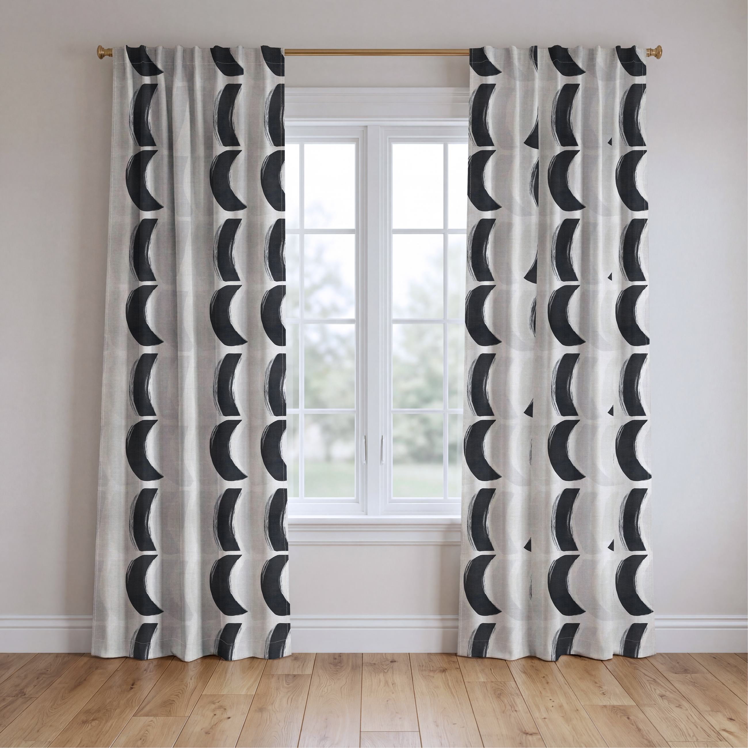 Monochrome Mood - Drapery — two panels