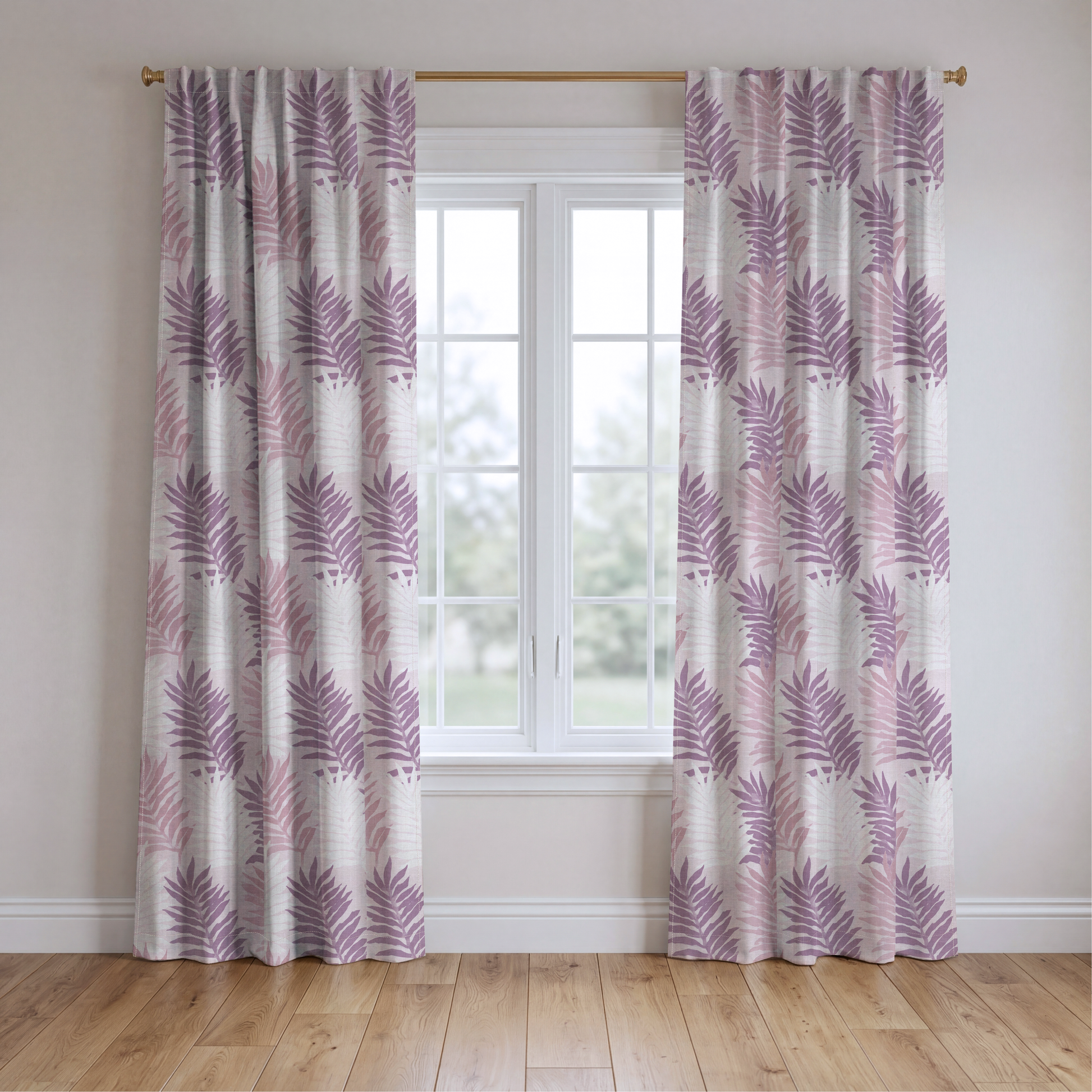 Coastal Mauve - Drapery — two panels