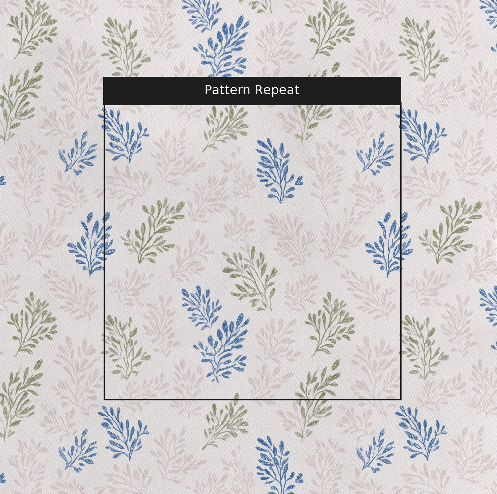 Blushing Botanicals Fabric by the Yard — pattern repeat