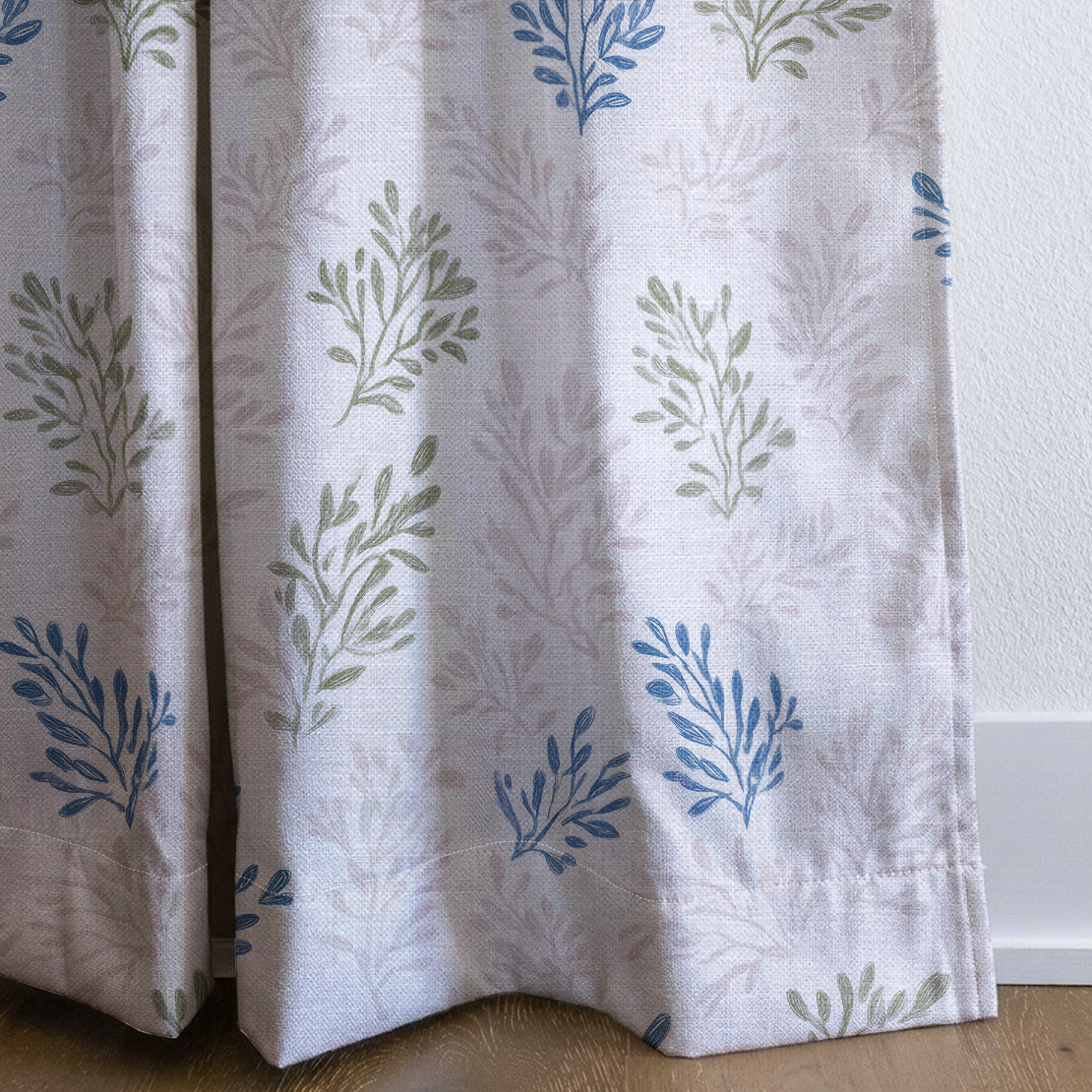 Blushing Botanicals - Drapery — corner closeup