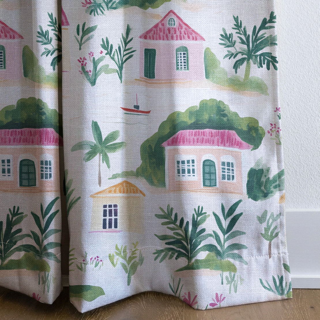 Seaside Village - Drapery — corner closeup