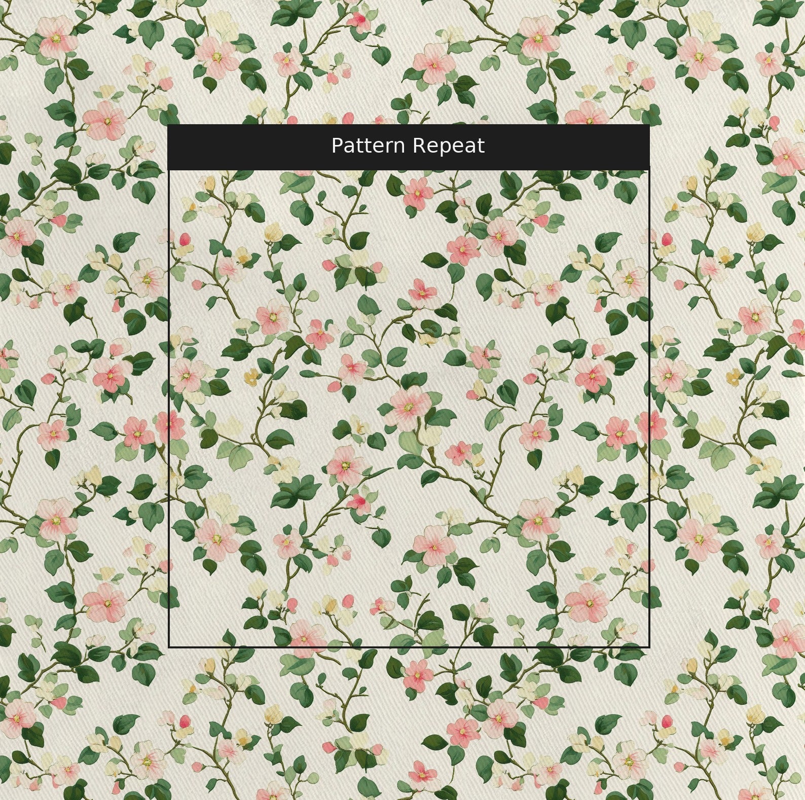 Brand New Blooms Fabric by the Yard — pattern repeat