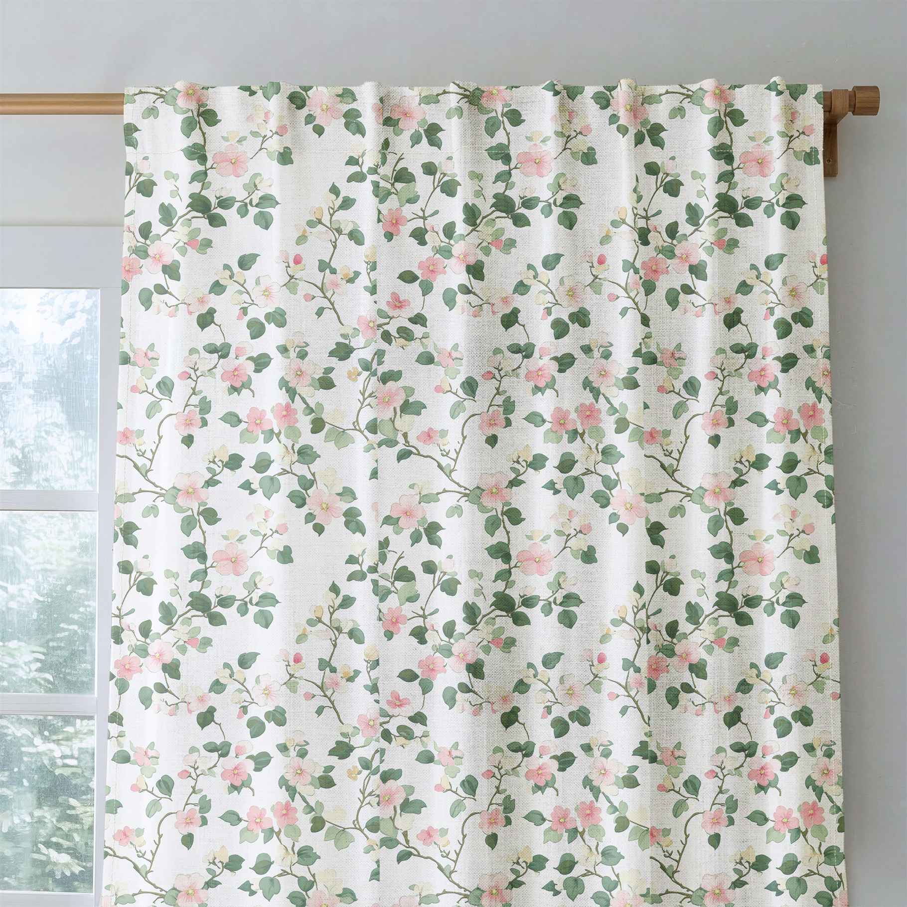 Brand New Blooms - Drapery — rod