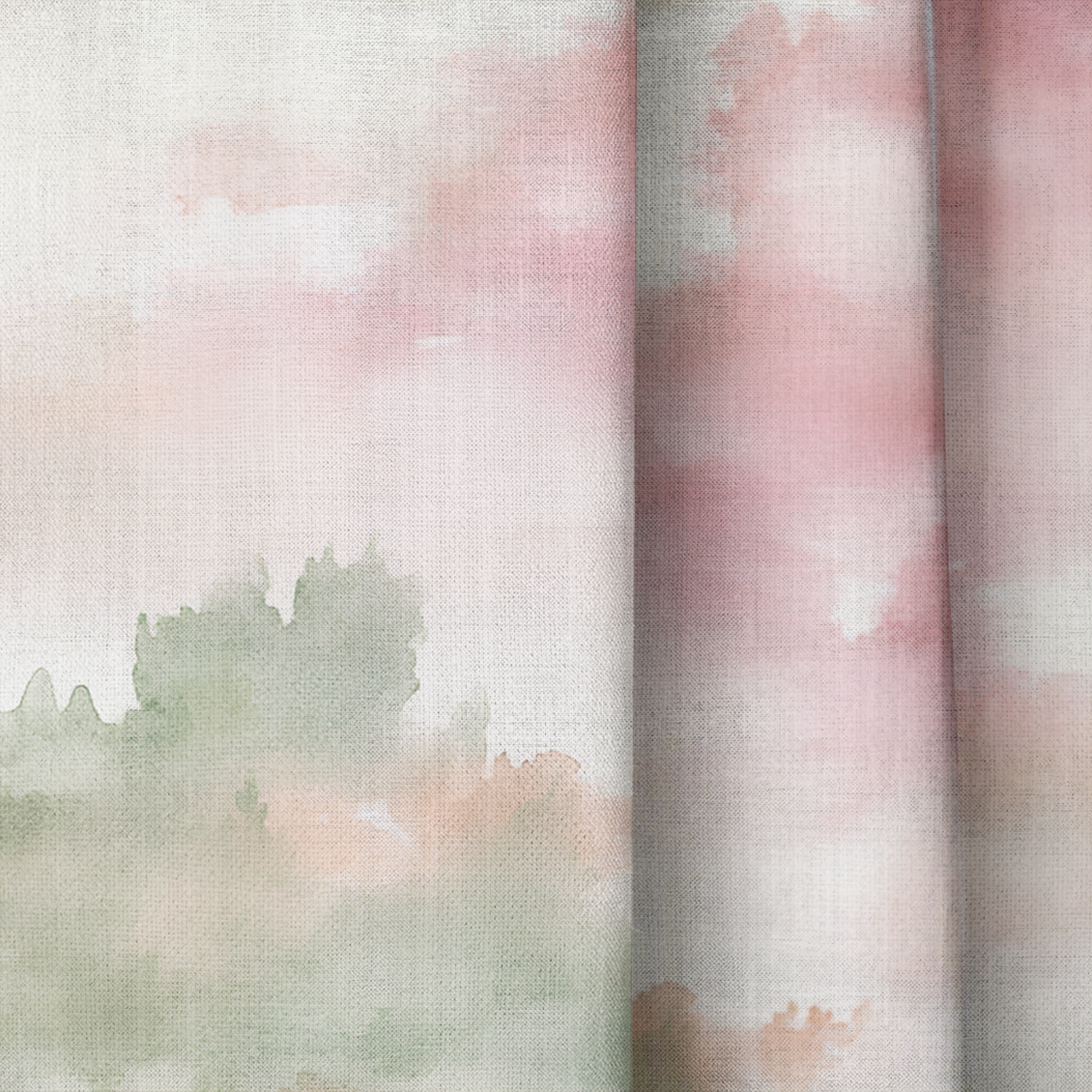 Watercolor Forest - Drapery — close up