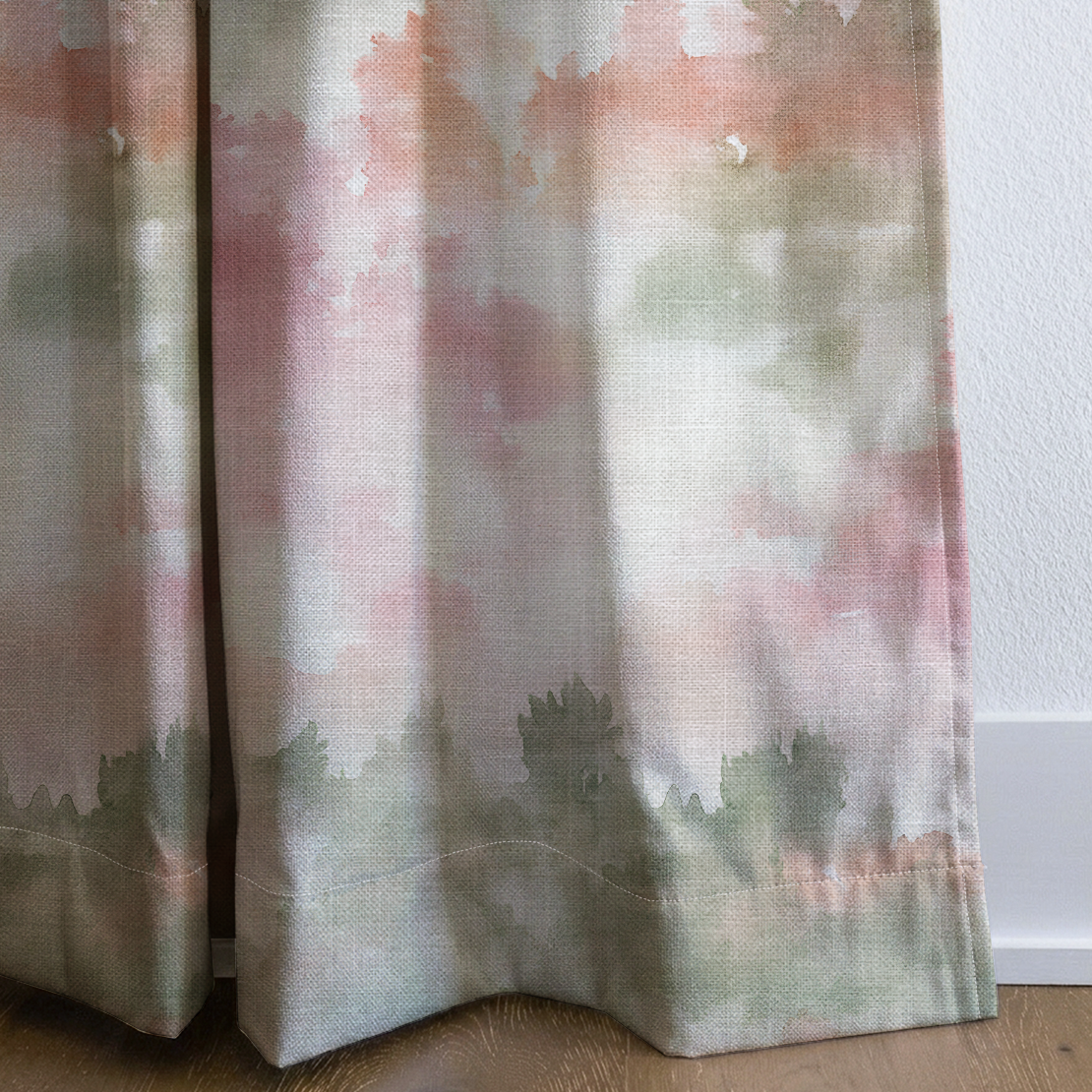 Watercolor Forest - Drapery — corner closeup