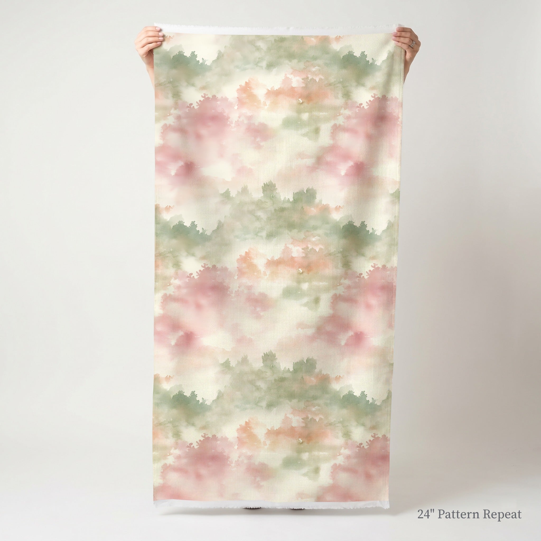 Watercolor Forest Fabric by the Yard