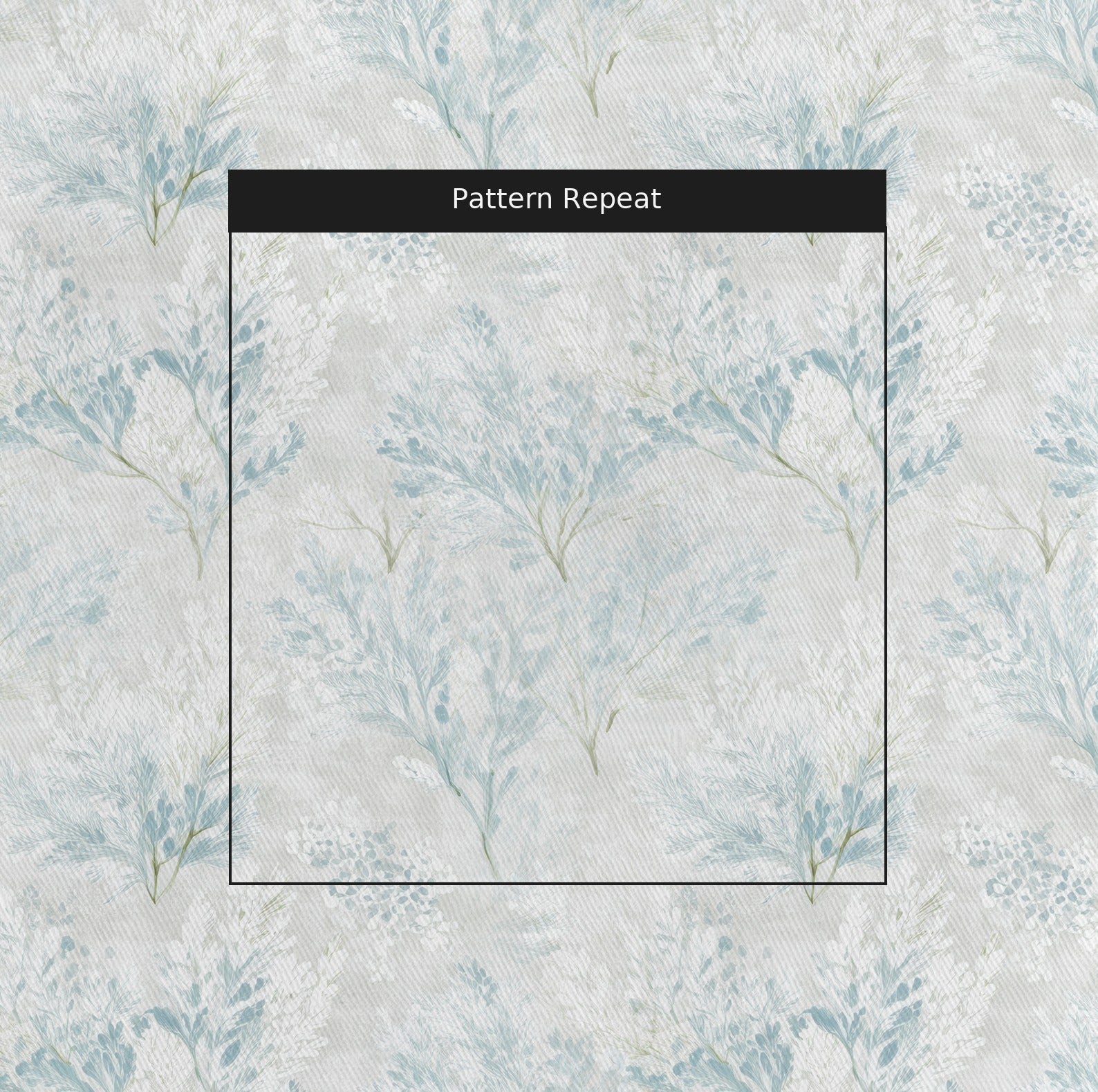 Winter Bloom Fabric by the Yard — pattern repeat