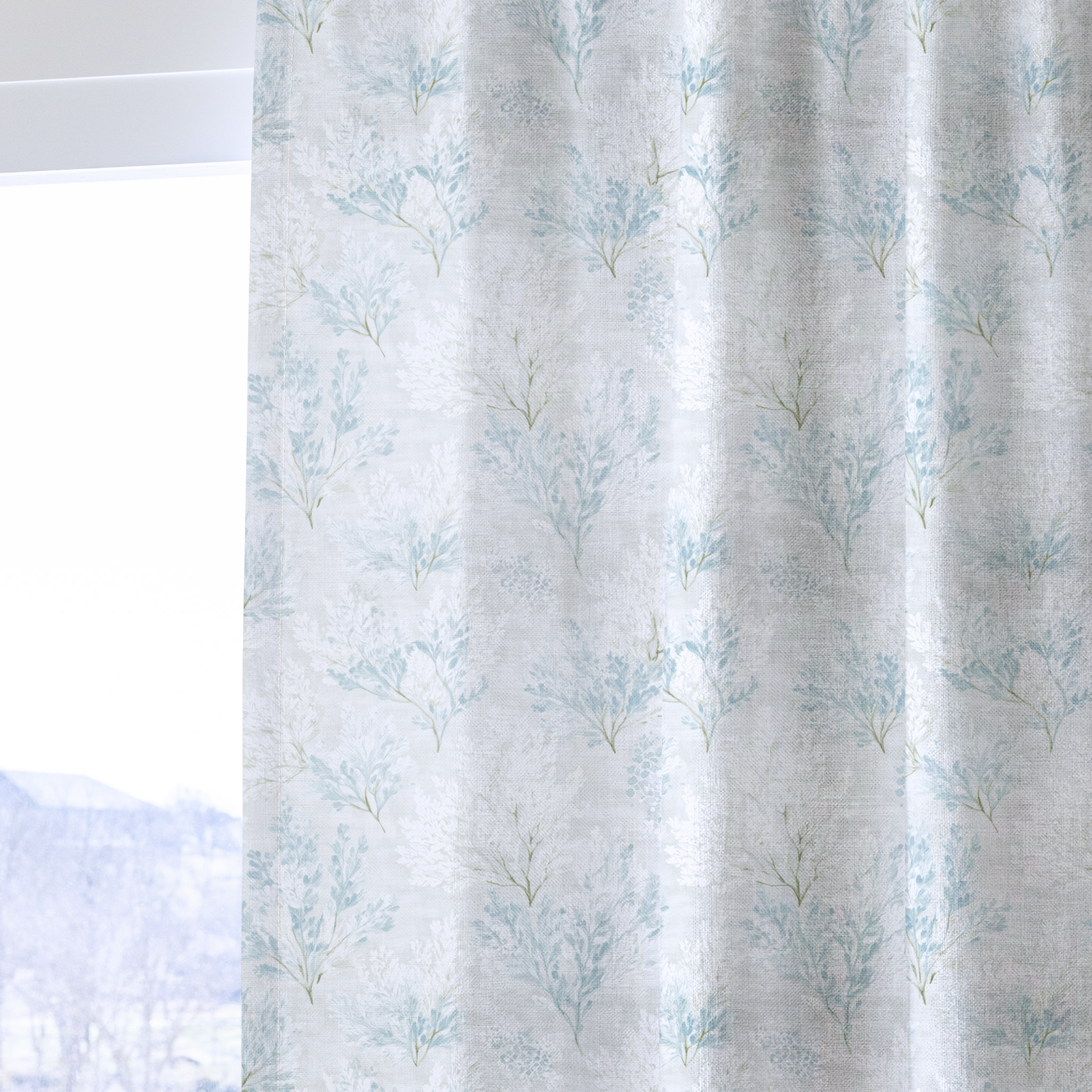 Winter Bloom - Drapery — one panel