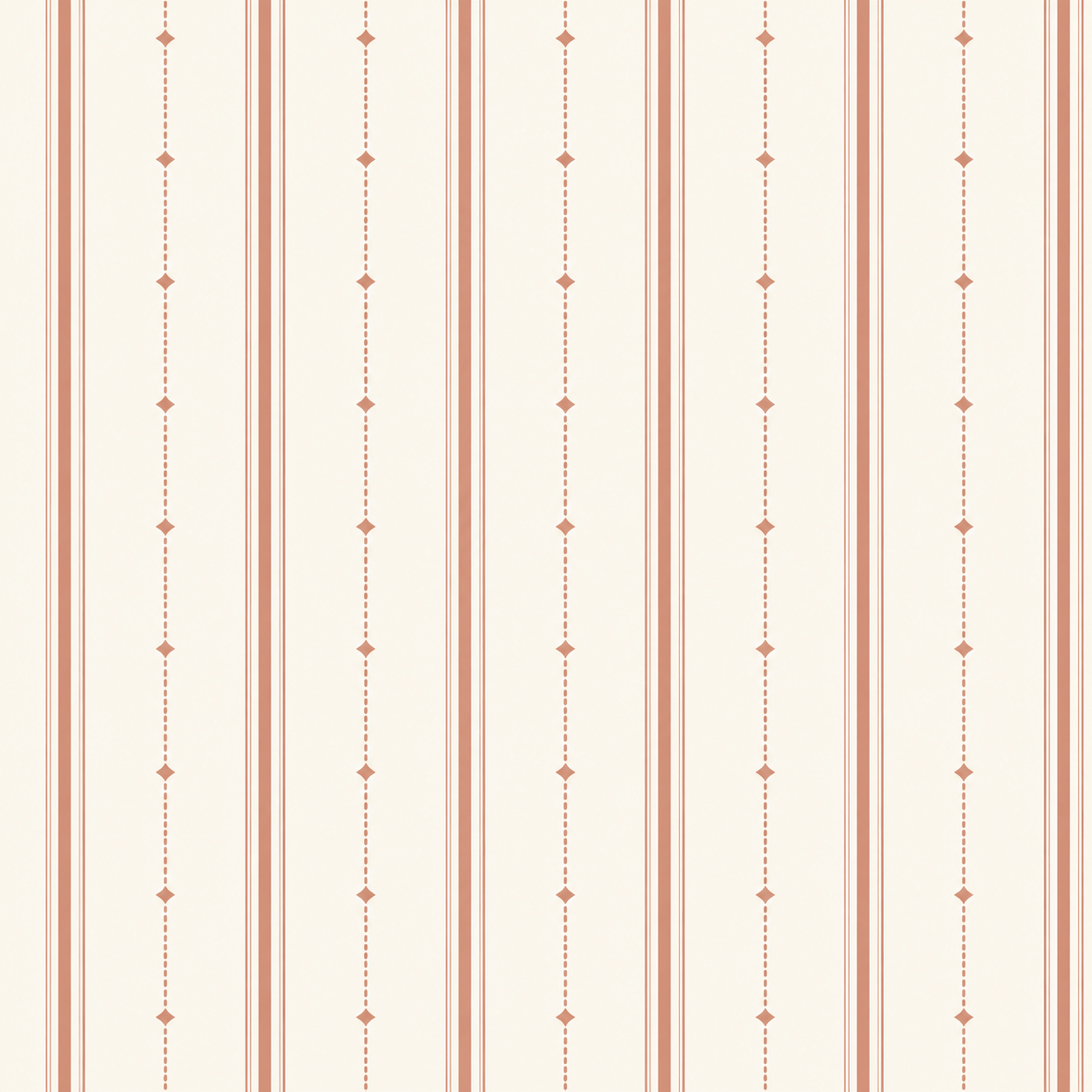 Orange County Terracotta Stripes Wallpaper