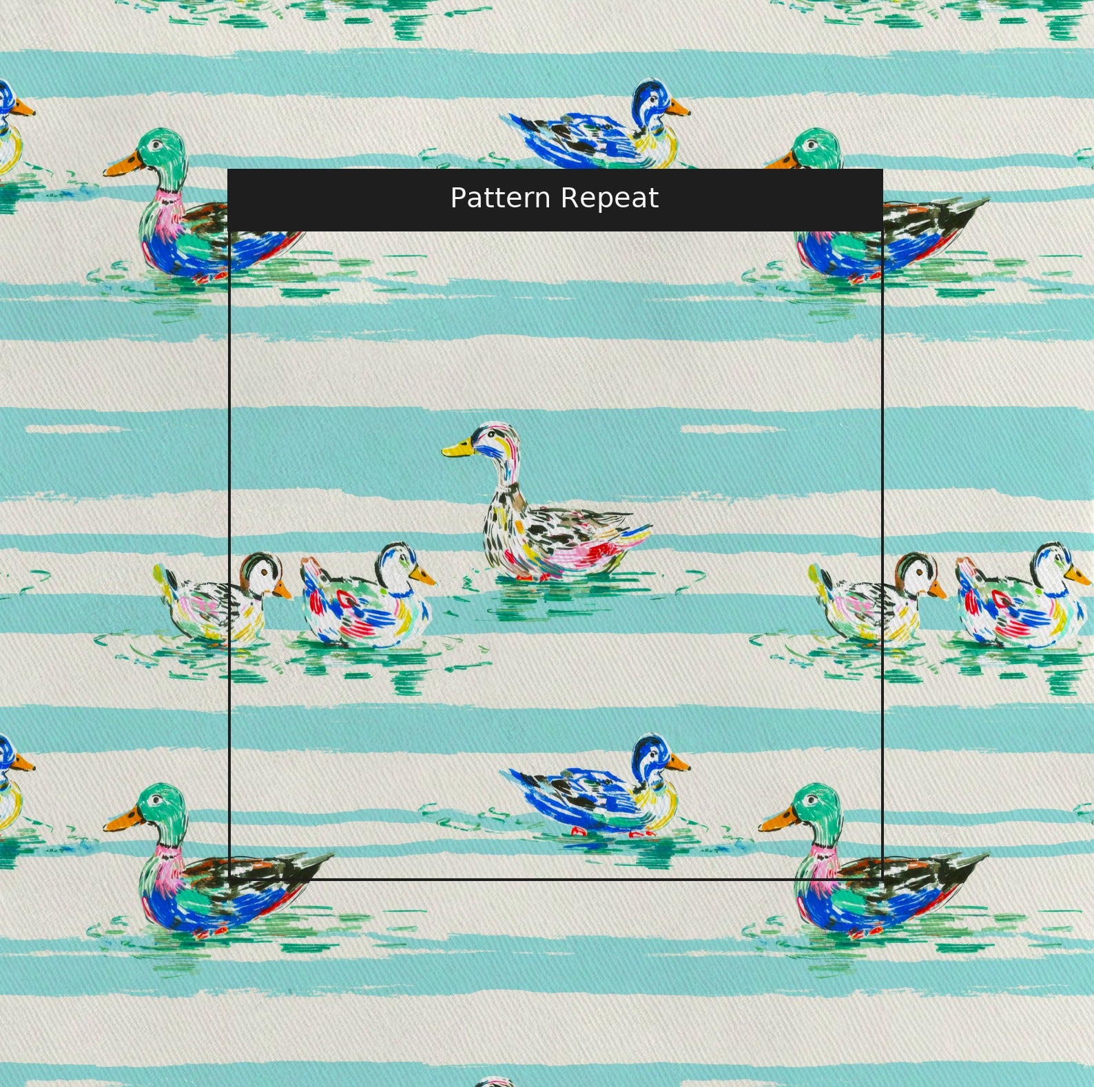 Lakeside Stripe Fabric by the Yard — pattern repeat